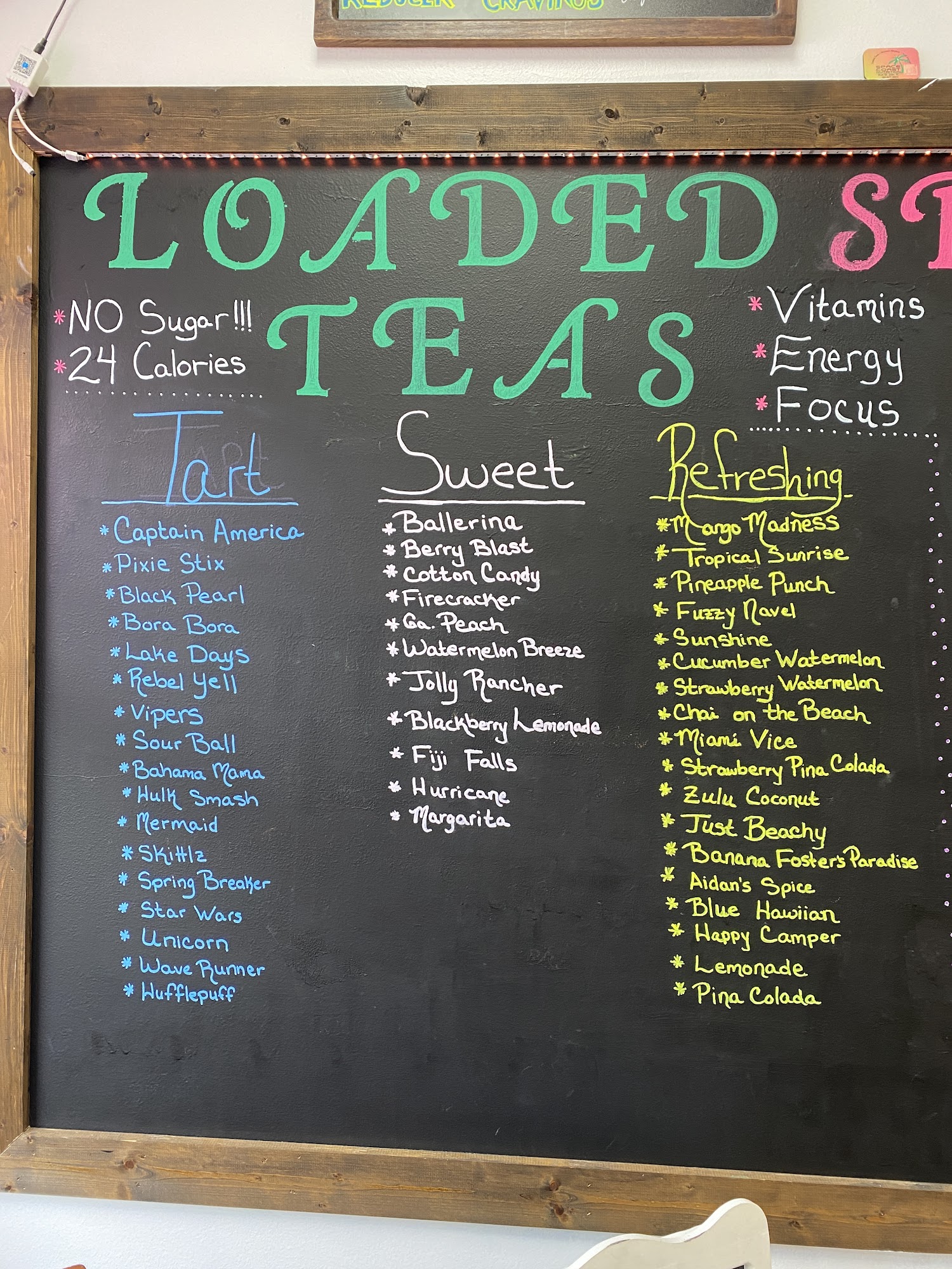 Space Coast Nutrition, LLC Menu