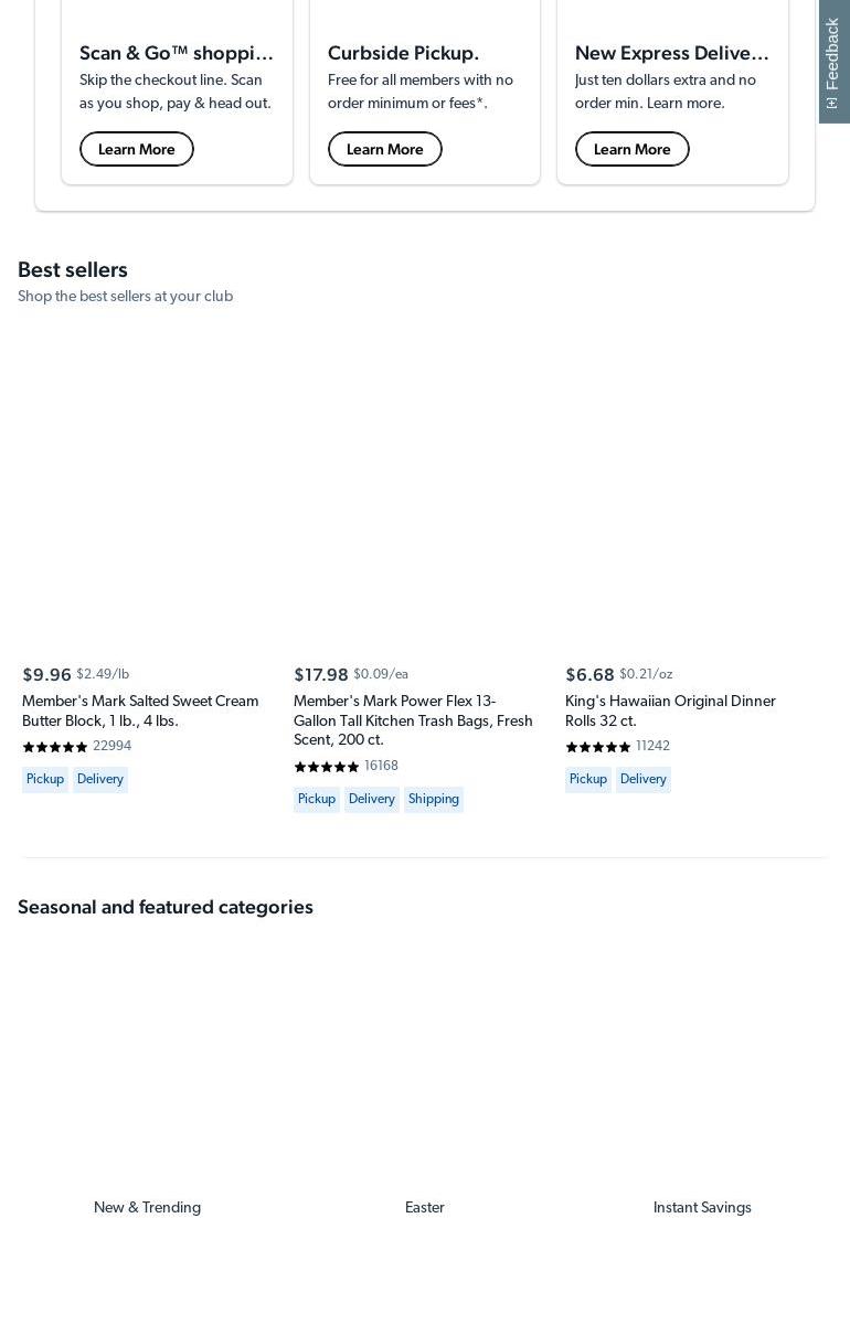 Sam's Club Cafe Menu