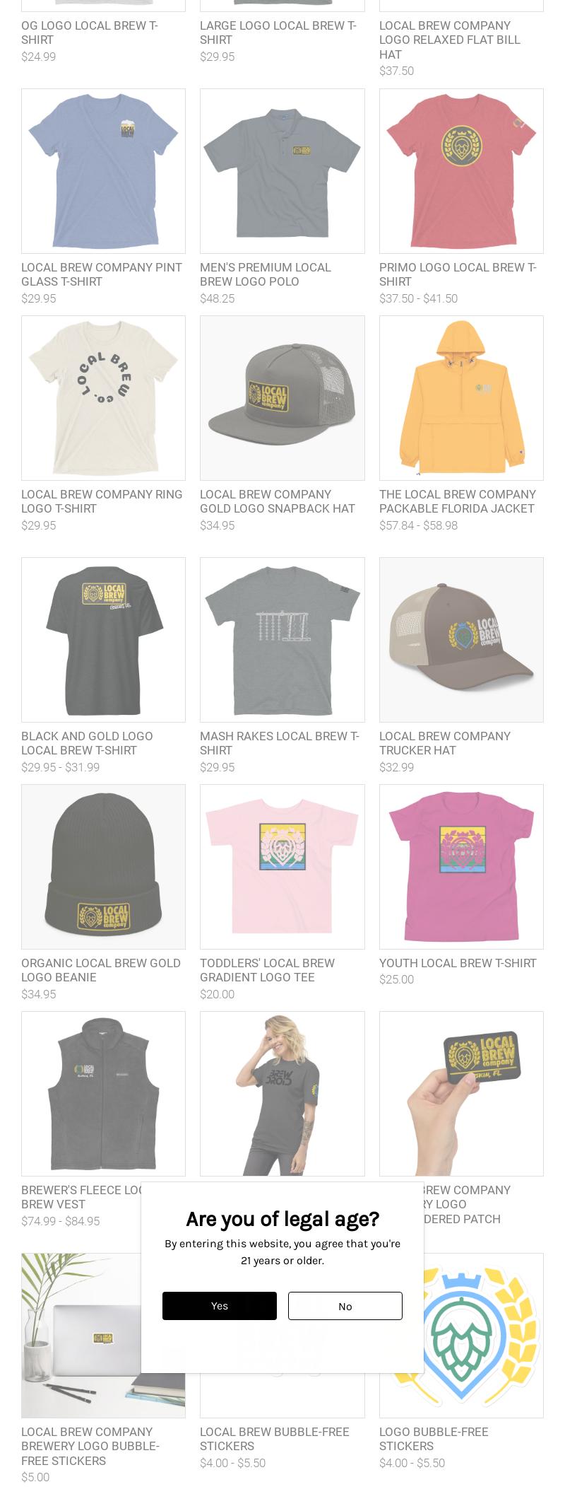 The Local Brew Company Menu