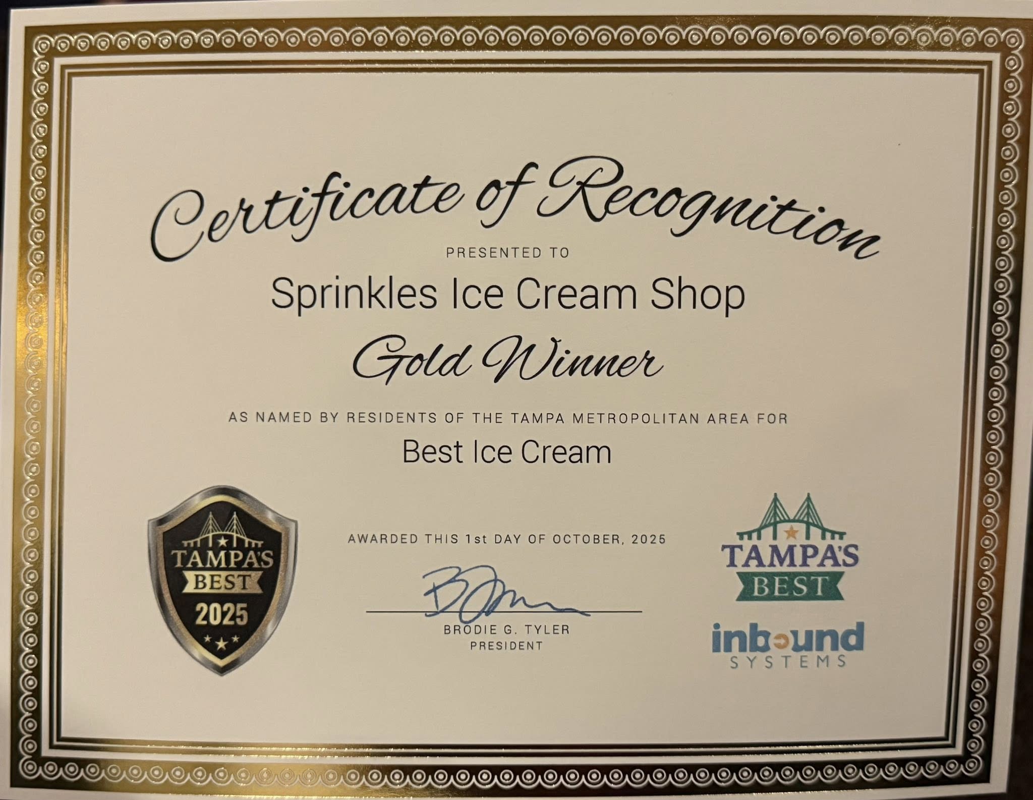 Sprinkles Ice Cream Shop Saint Pete Beach