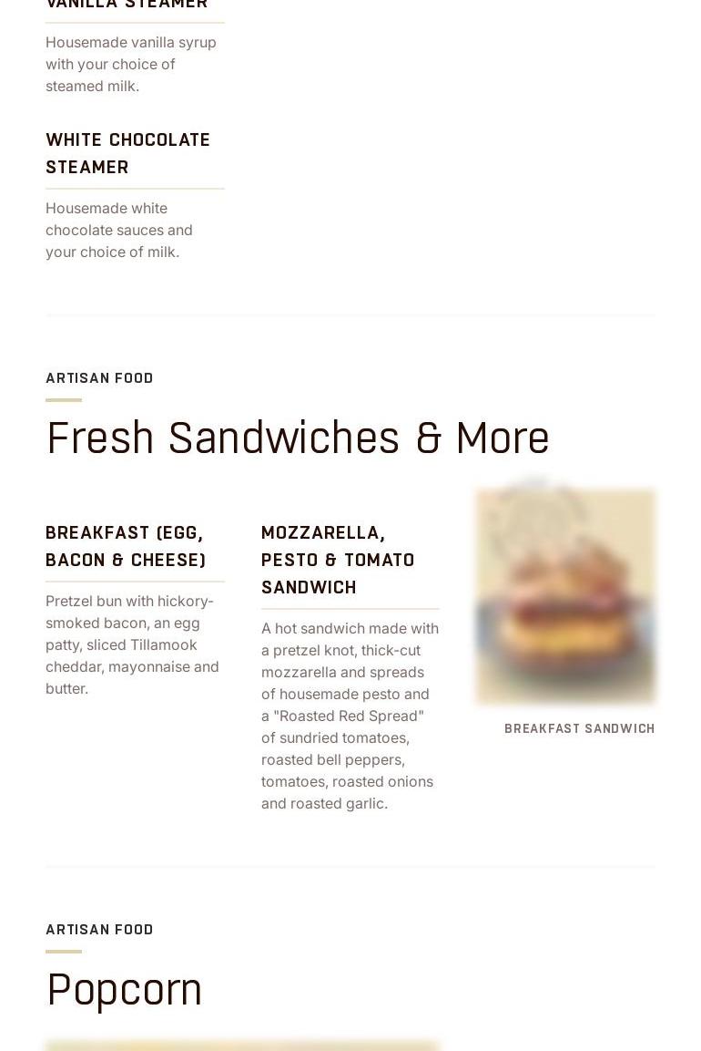FUTUREBEAN Menu