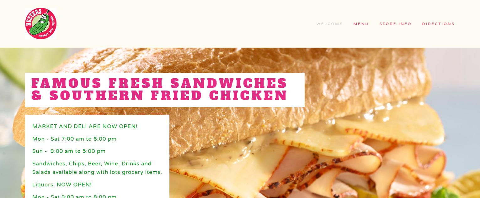 Huxters Market & Deli Menu