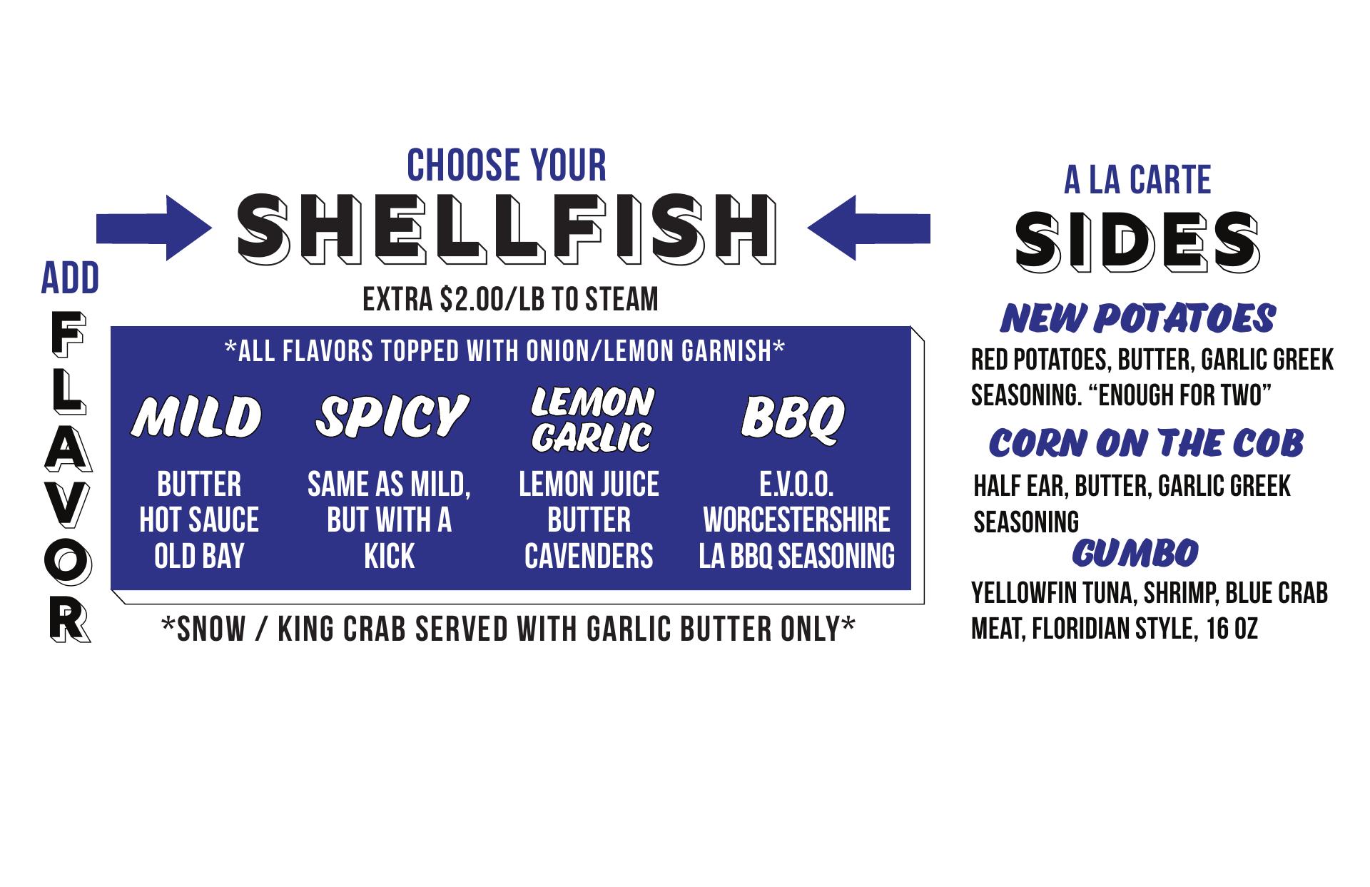 Buddy's Seafood Market 30a Menu