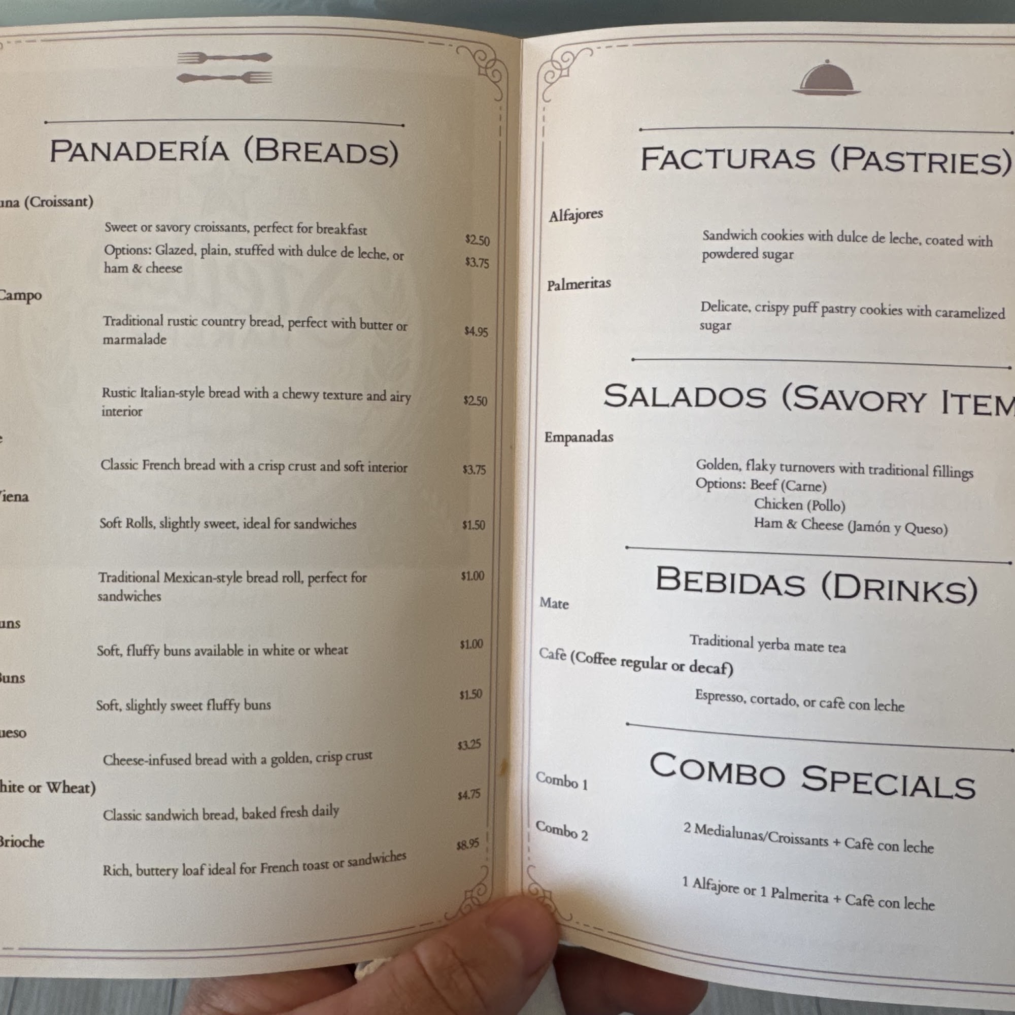 Stella’s Bakery Menu