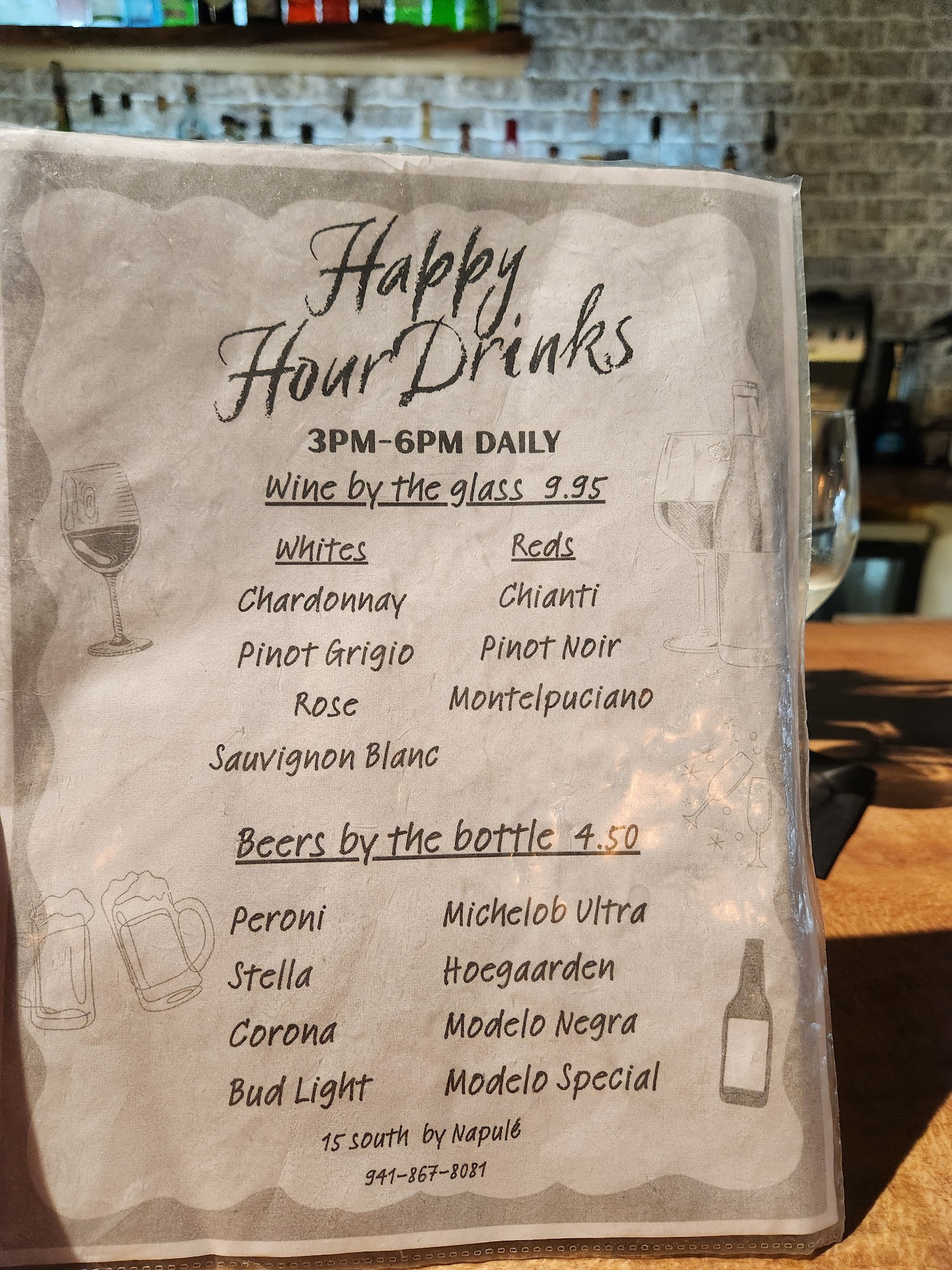 15 South by Napule Menu