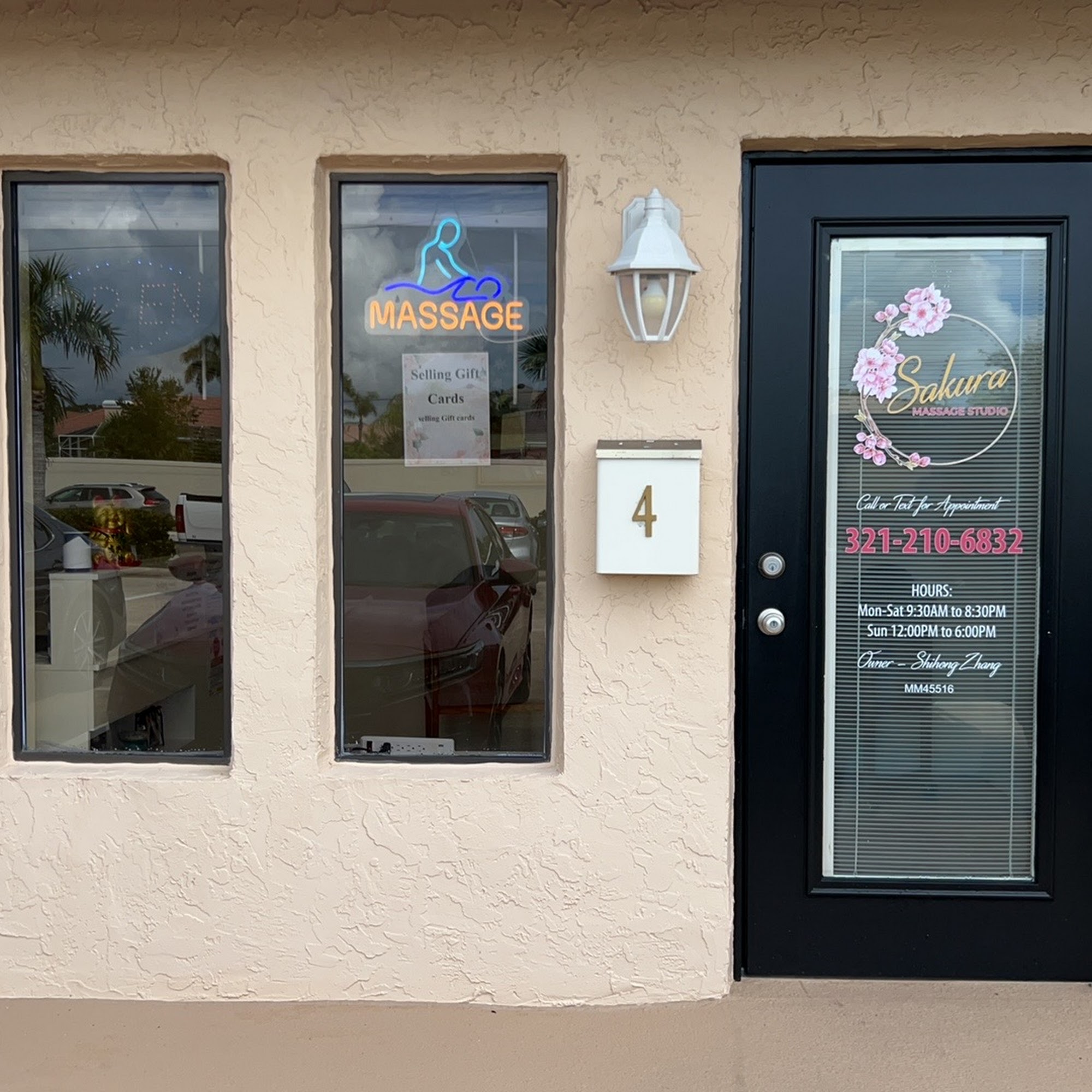 Sakura massage studio 1413 S Patrick Dr, Satellite Beach Florida 32937