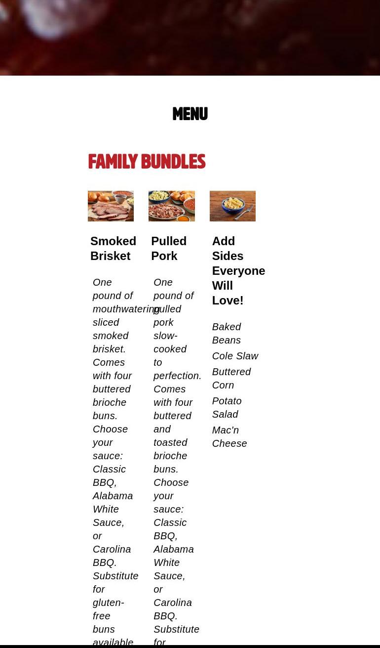 Libby's BBQ Menu
