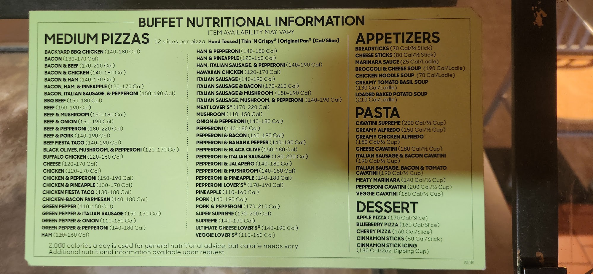 Pizza Hut Menu