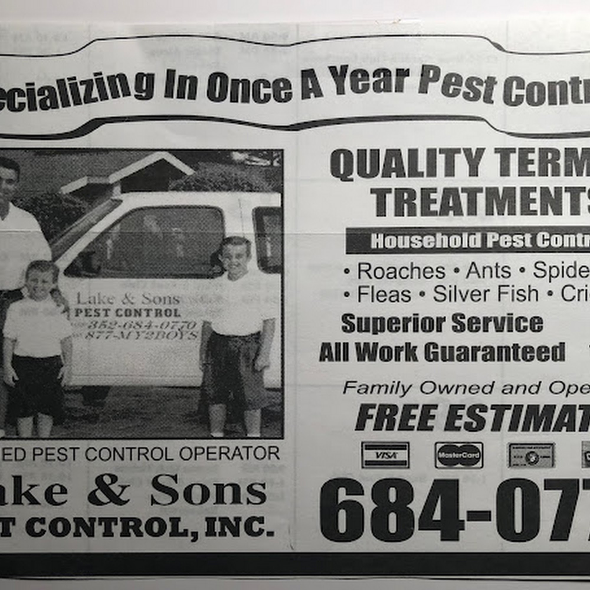 Lake & Sons Pest Control
