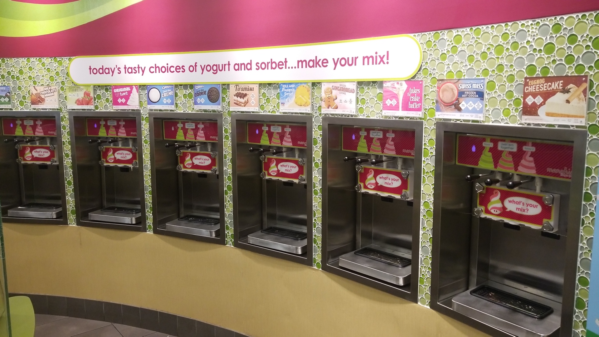 Menchie's Frozen Yogurt Menu