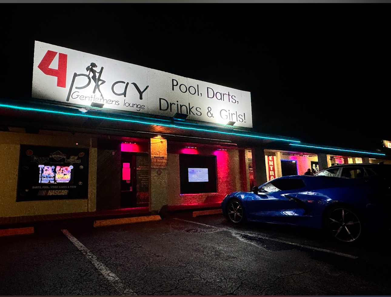 4 Play Gentlemens Lounge Menu