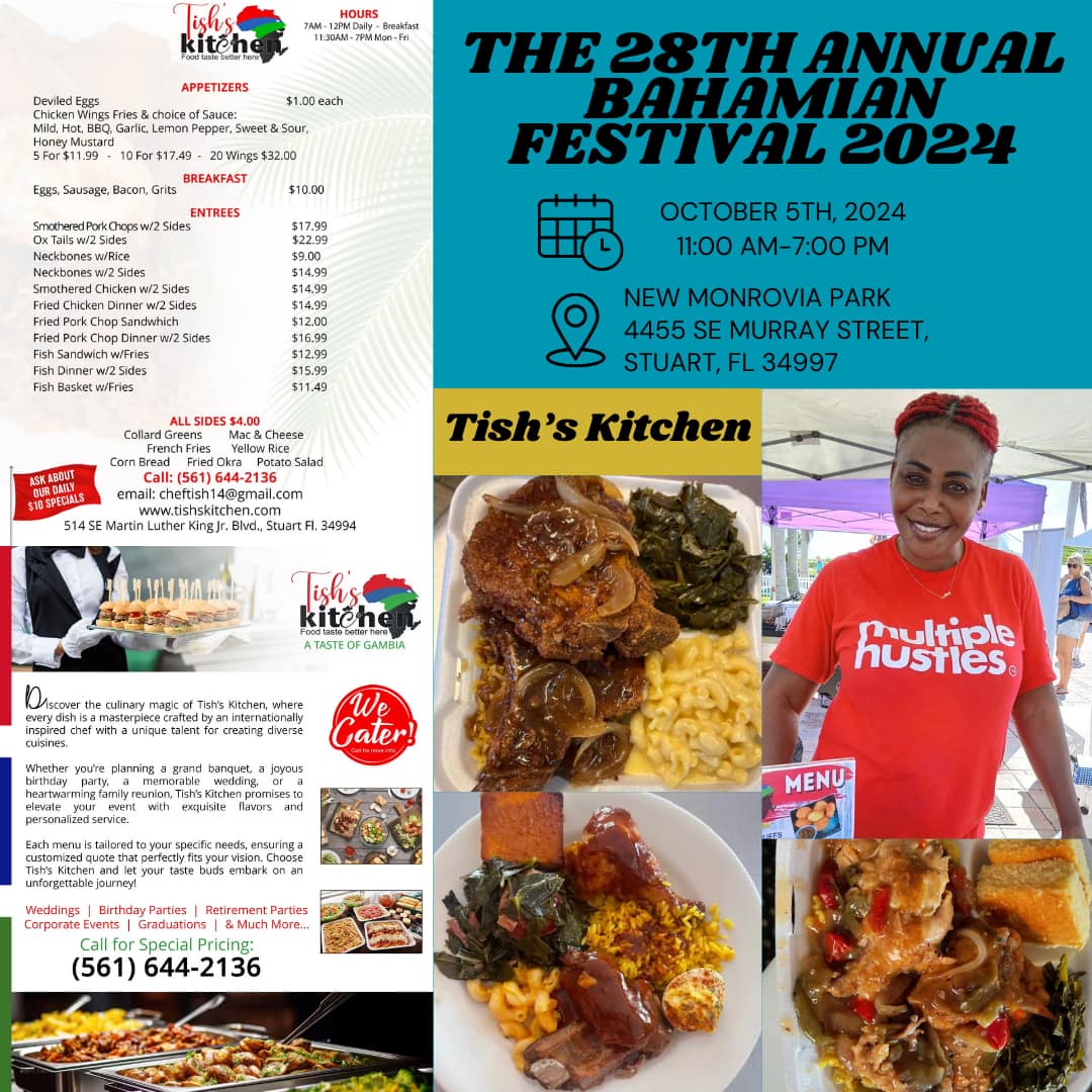 Tish's kitchen, Taste of Gambia & Catering LLC Menu