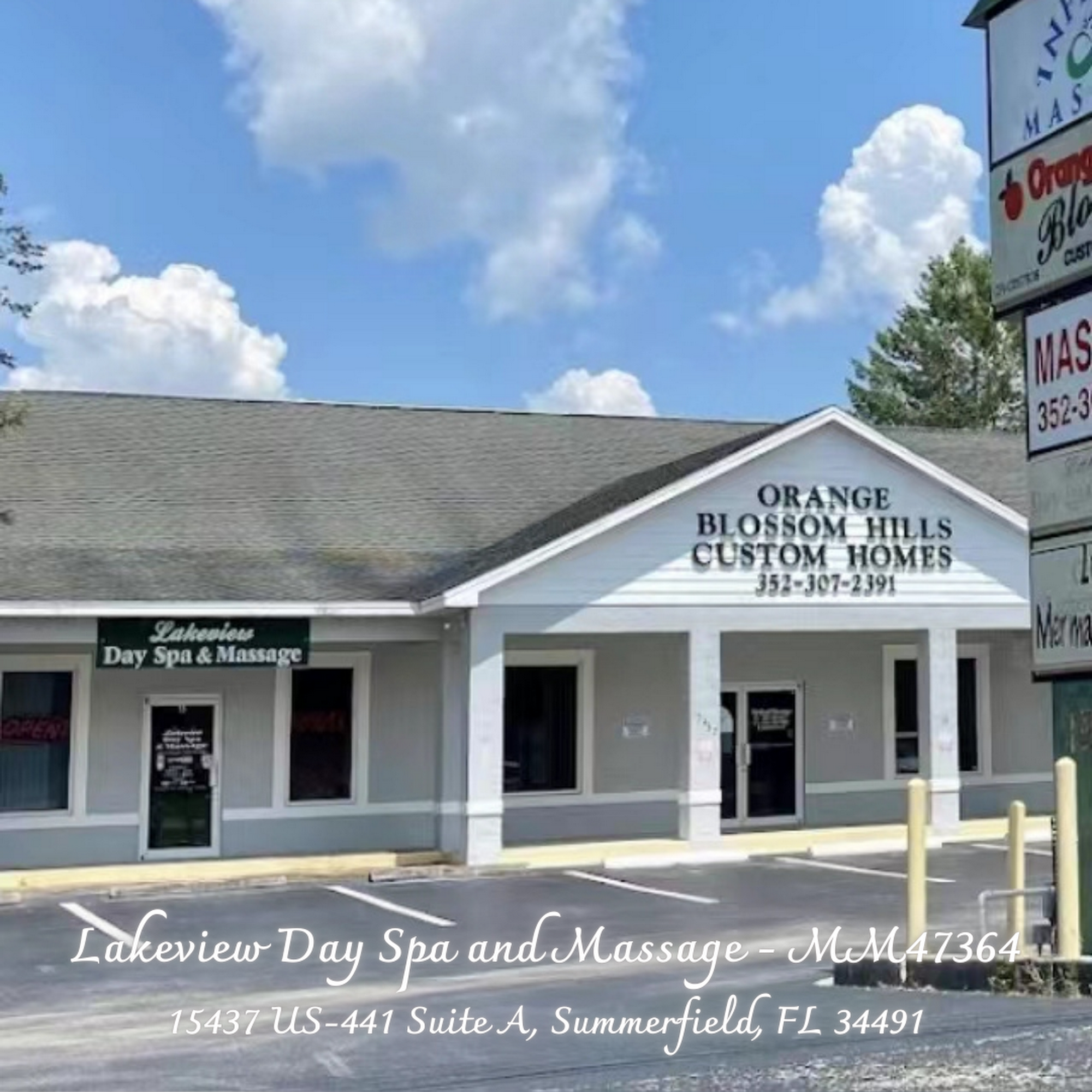 Lakeview Day Spa and Massage 15437 US-441 Suite A, Summerfield Florida 34491