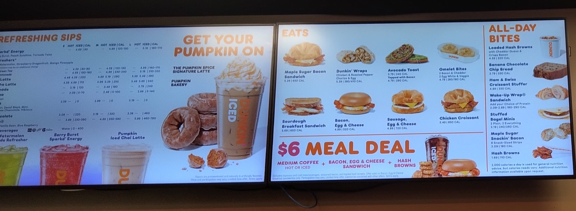 Dunkin' Menu