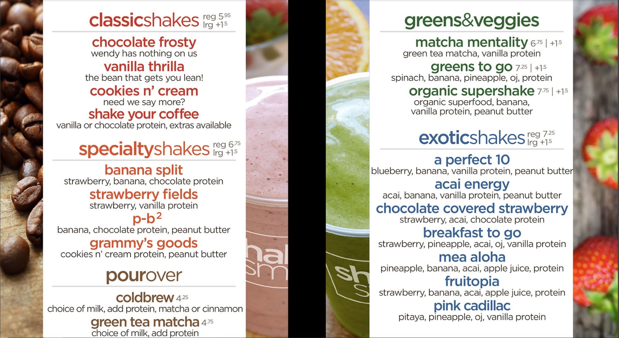 Shake Smart Menu
