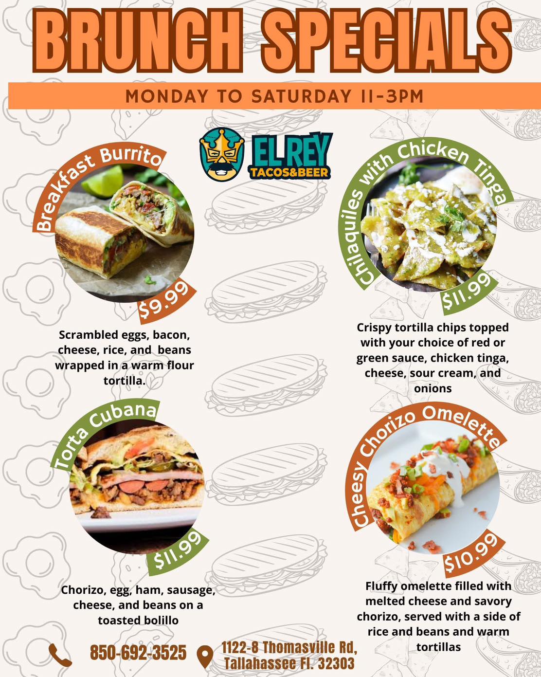 El Rey Tacos & Beer Menu