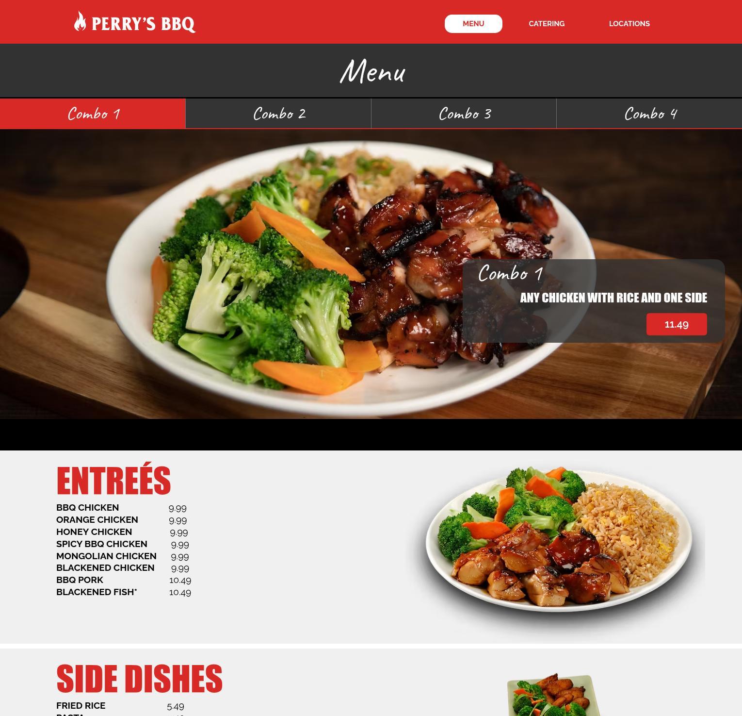 Perry's BBQ Menu
