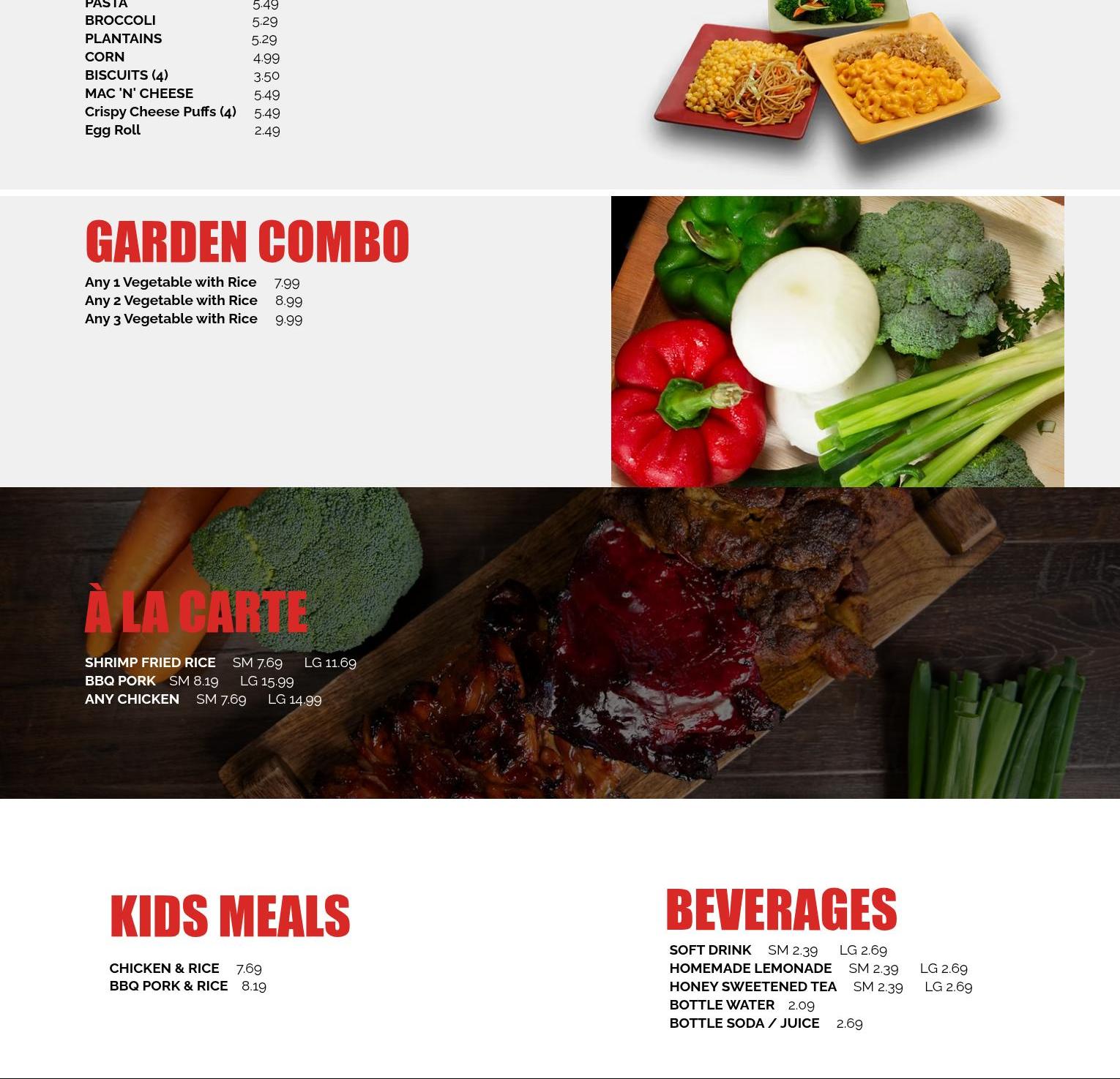 Perry's BBQ Menu