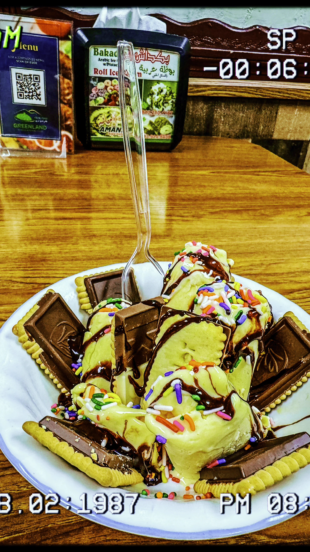 Amana/Greenland Roll ice cream & bikdash ice cream Menu