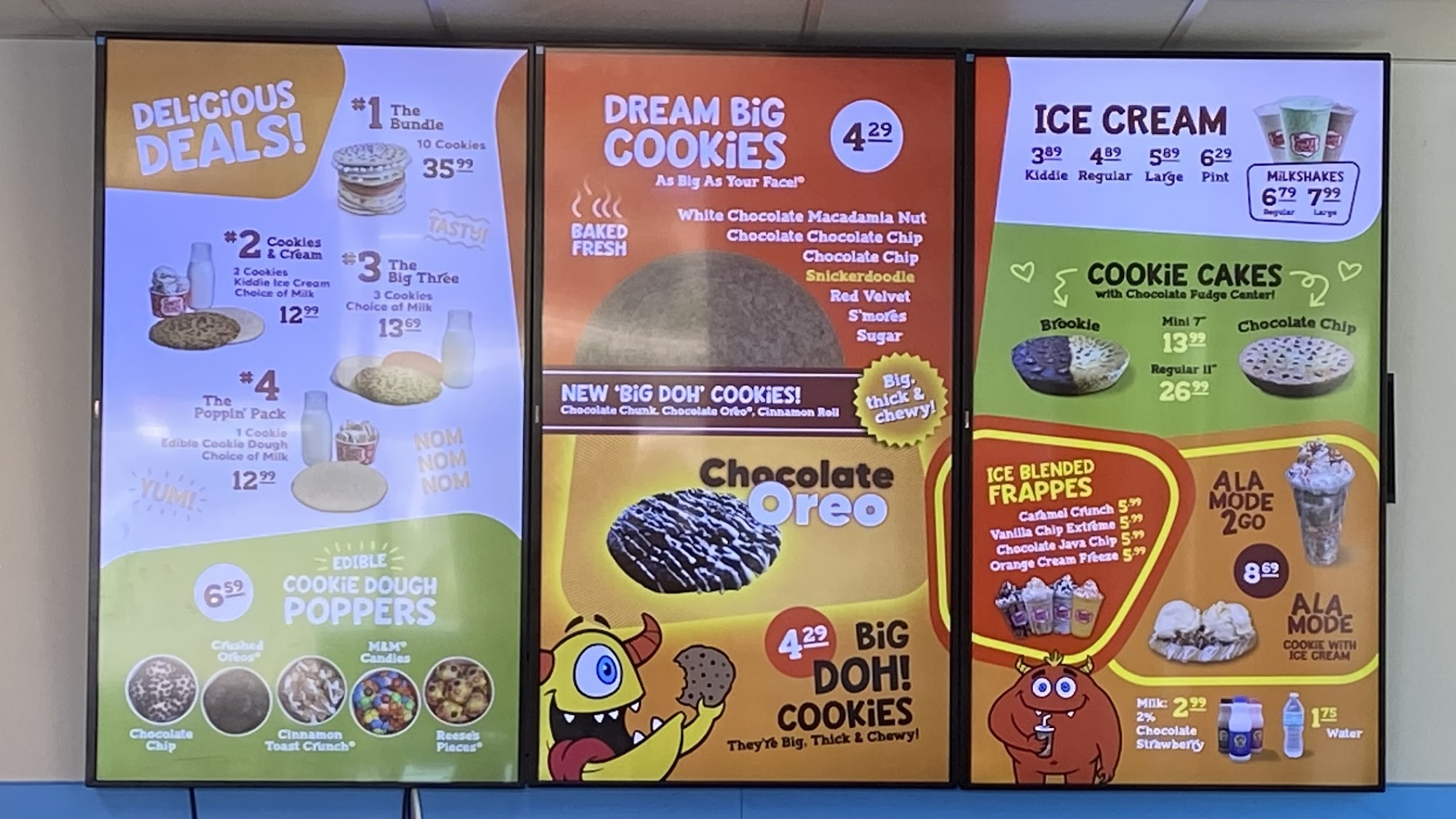 Sweet Fiends (previously Cookie Munchers) Menu