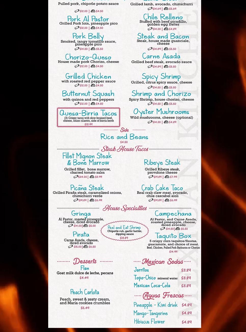 Rene's Mexican Kitchen Menu