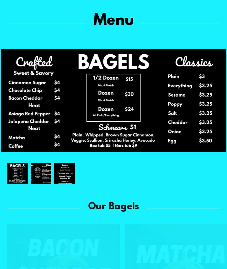 Baygulls Bakery Menu