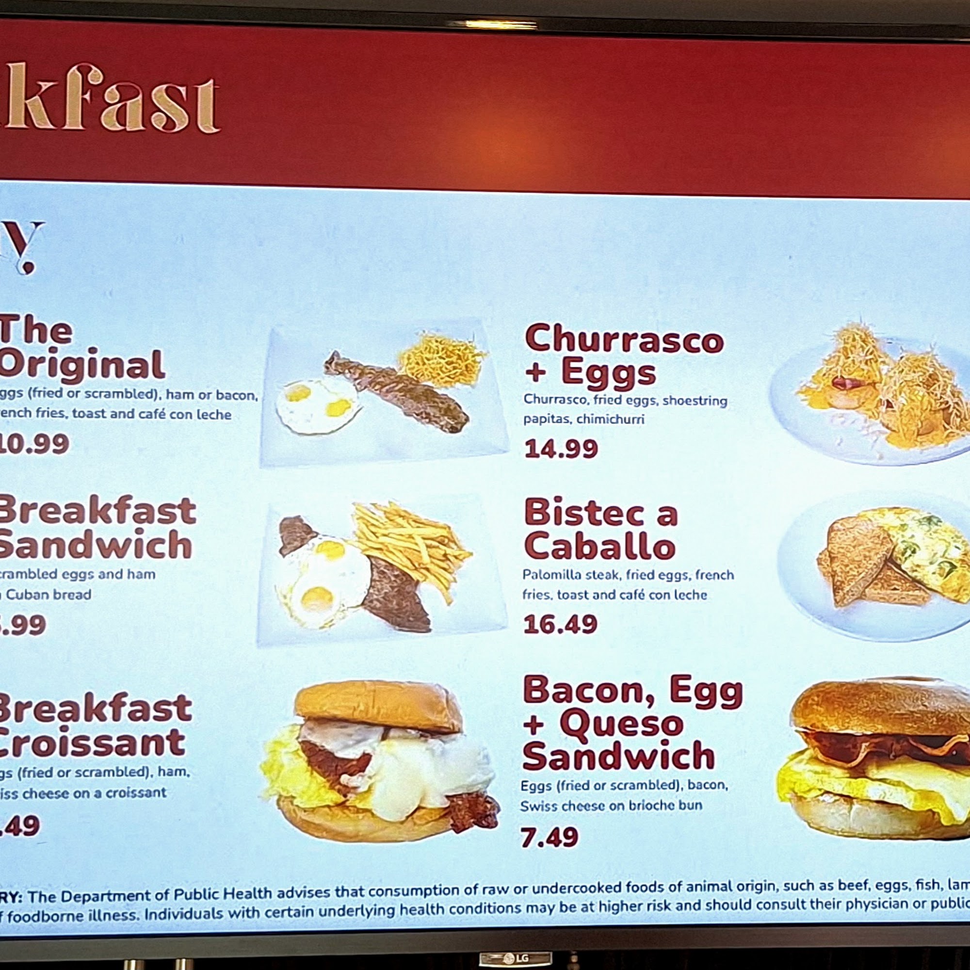 CAO Bakery & Cafe Menu