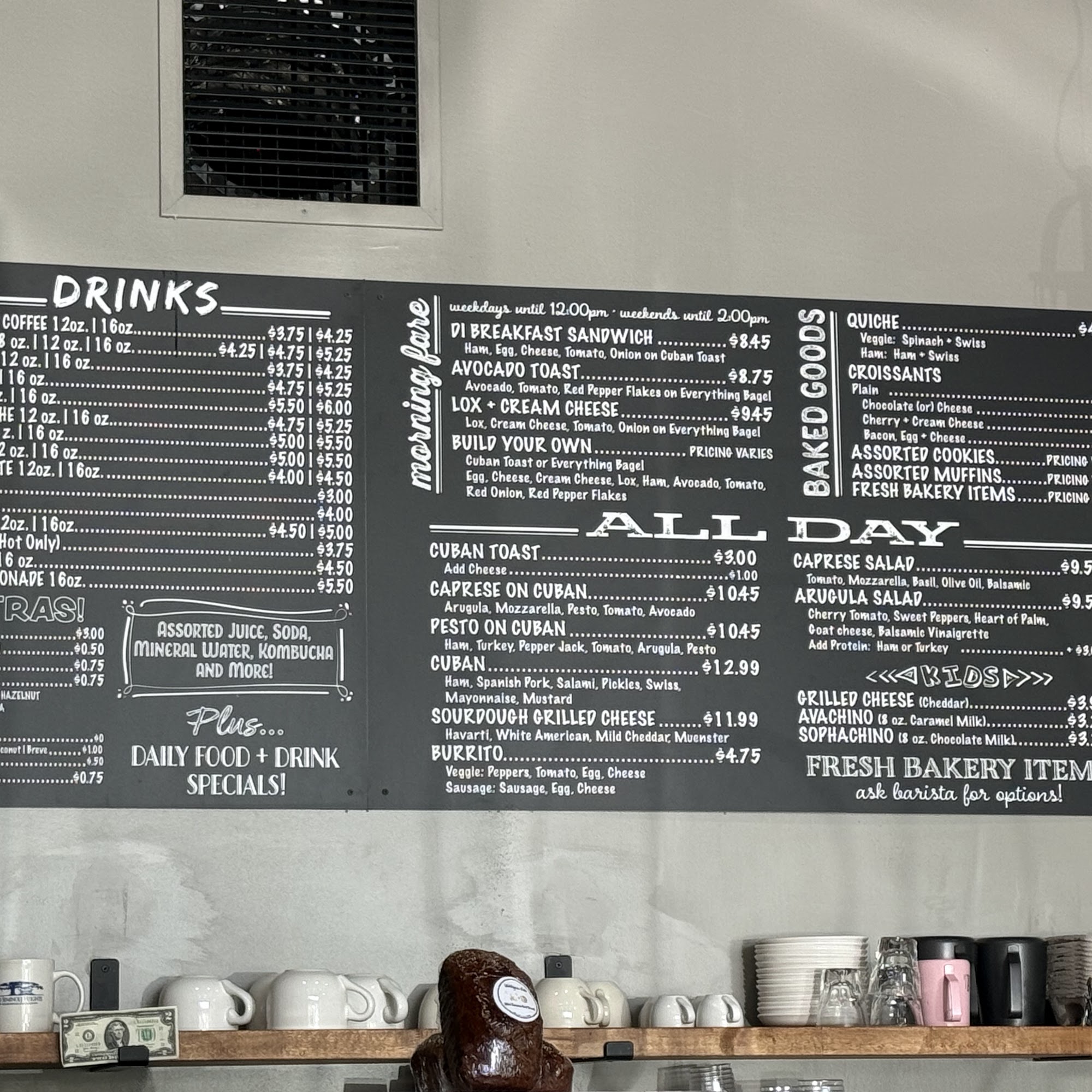 DI Coffee Bar Menu