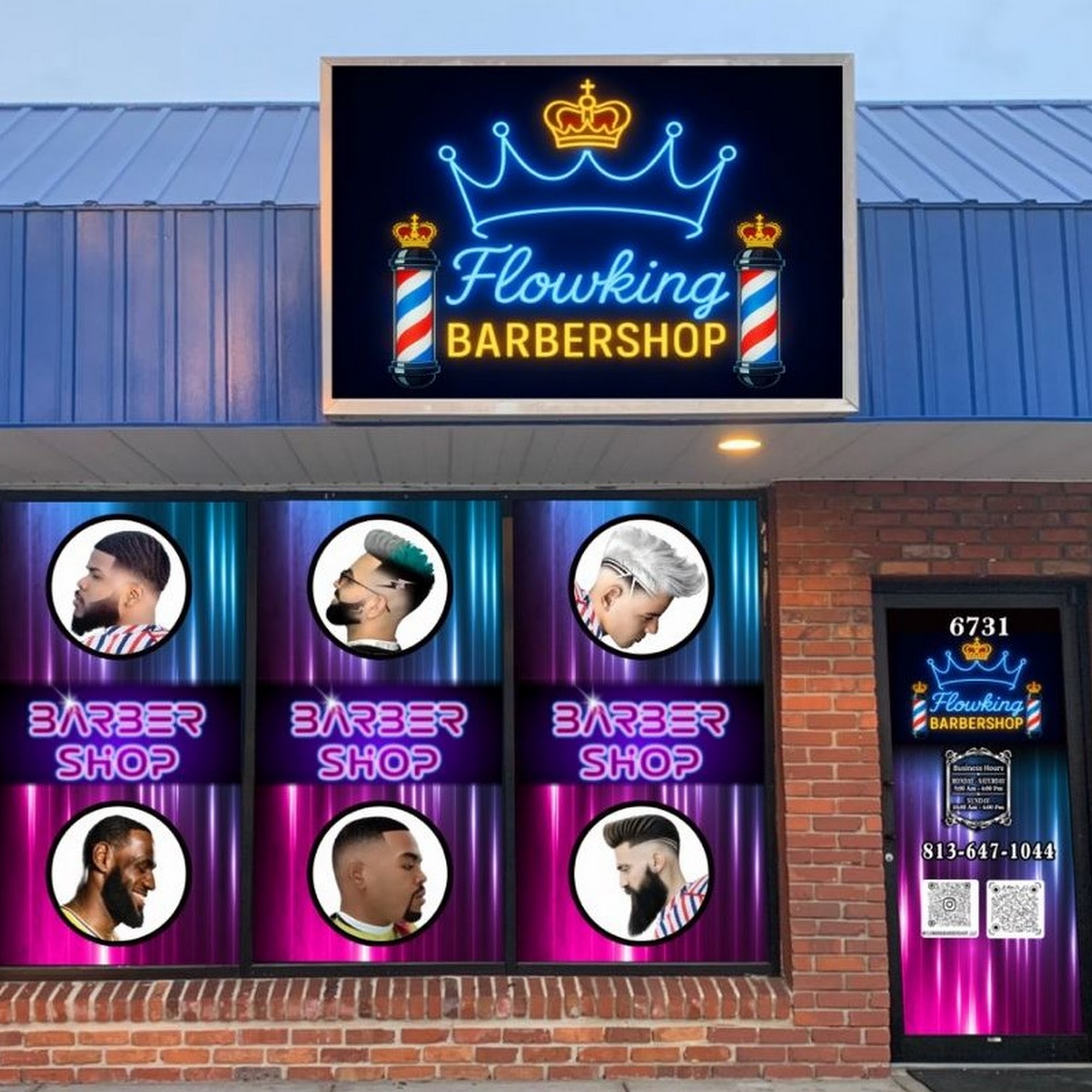 Flowking BarberShop 6731 N Armenia Ave, Tampa Florida 33604