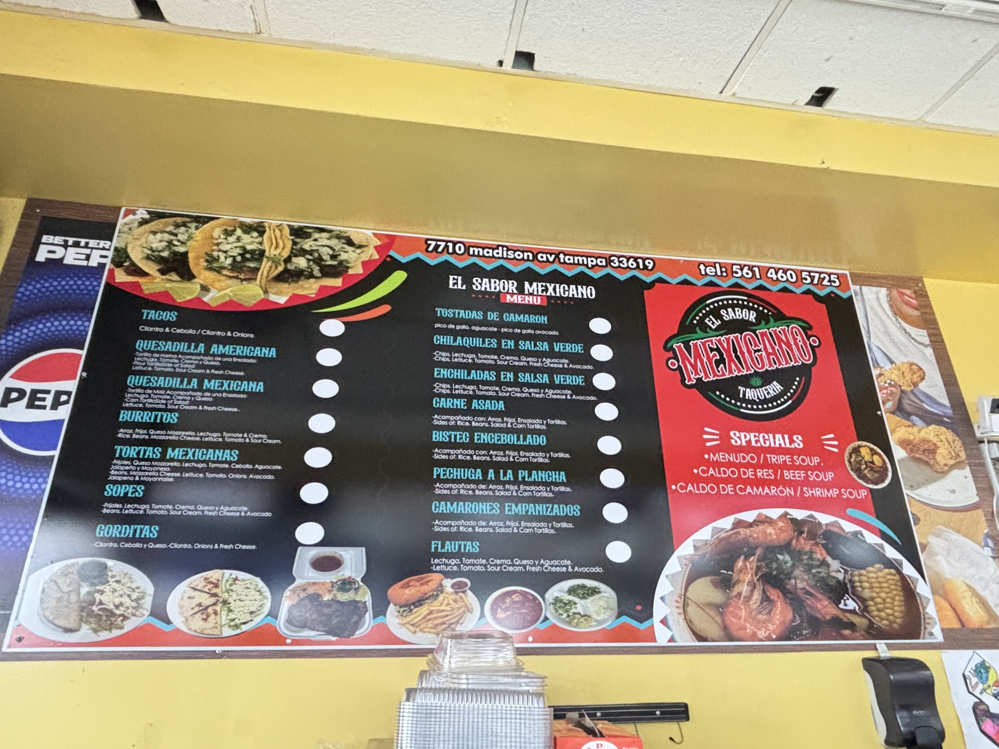 EL SABOR MEXICANO Menu