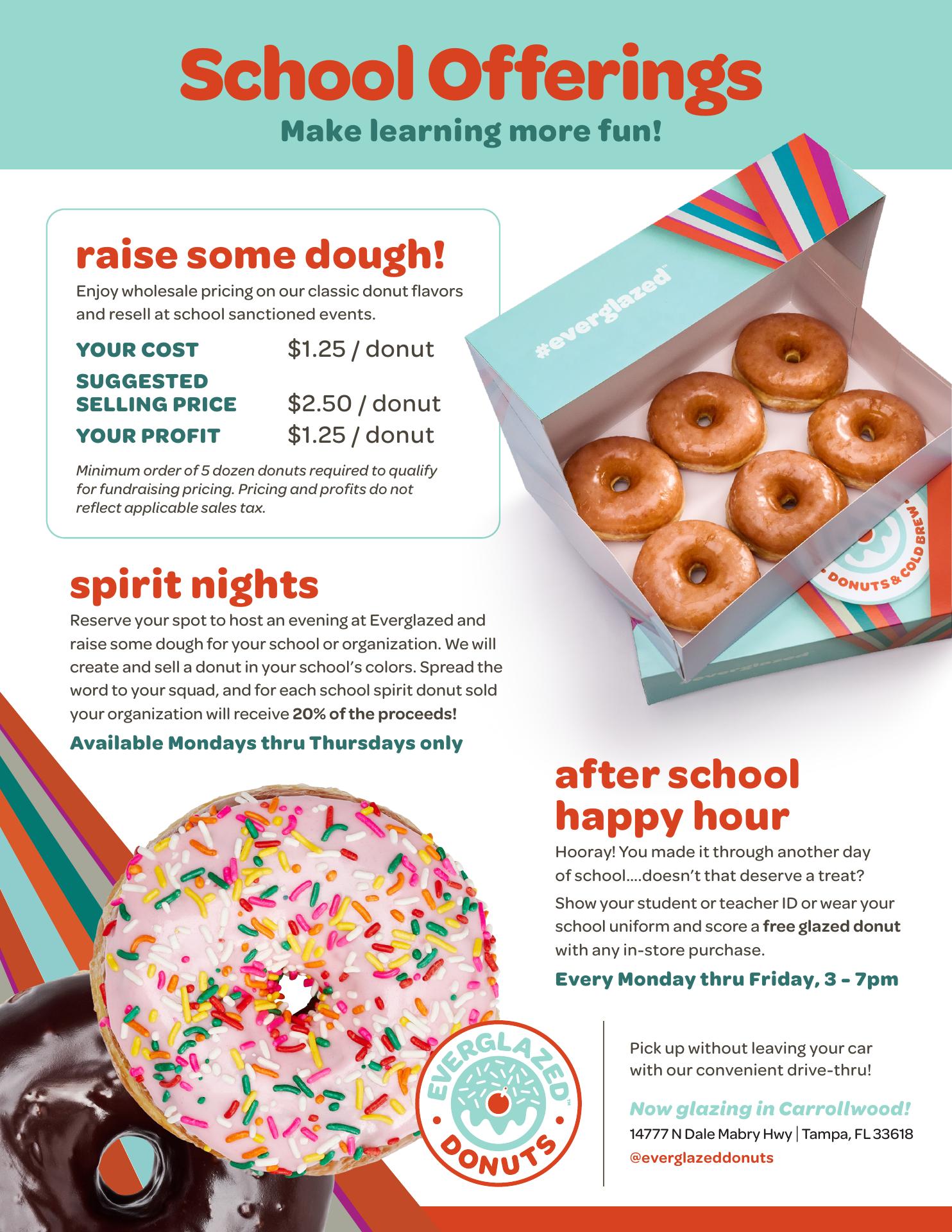 Everglazed Donuts Menu