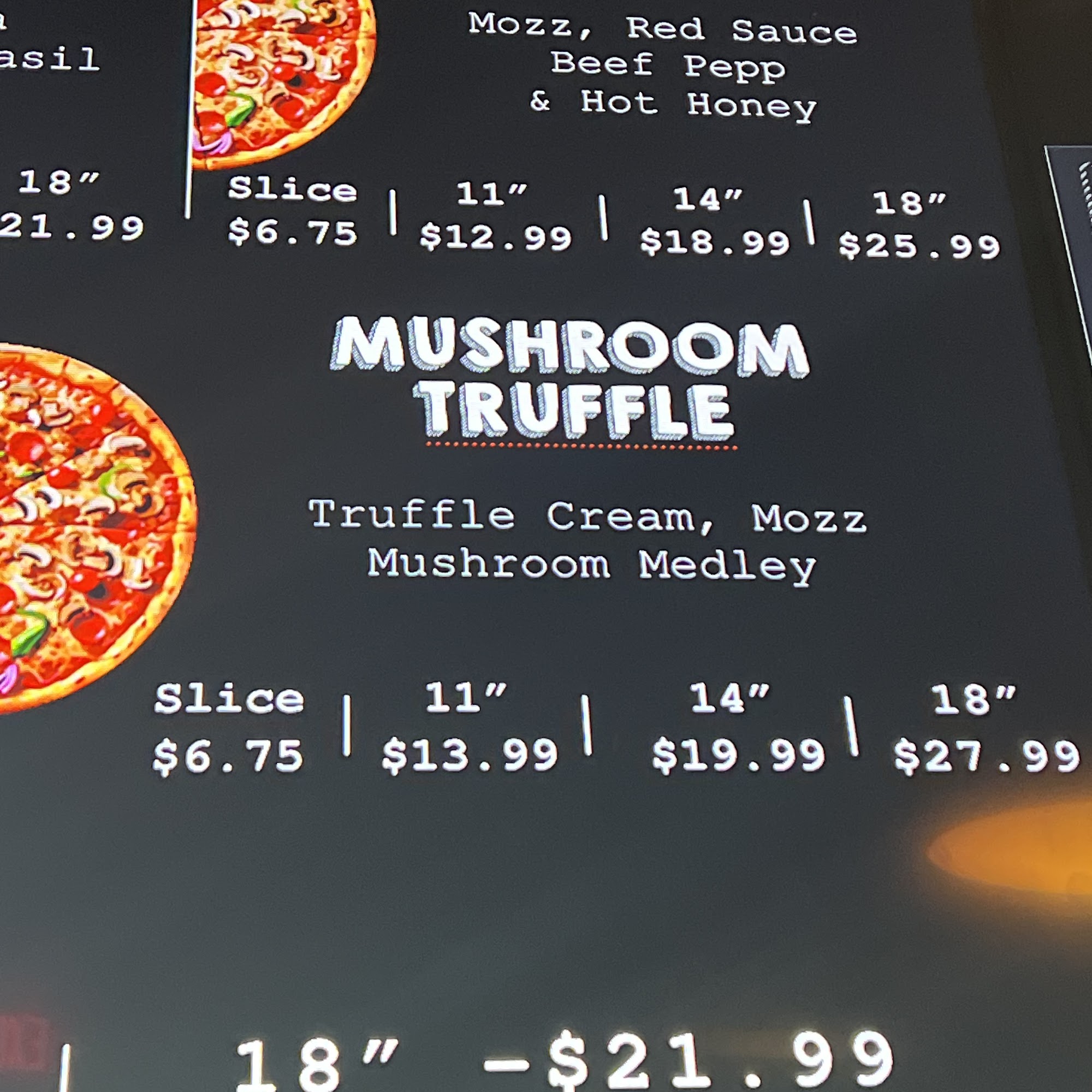 Pizza Kitchen Menu