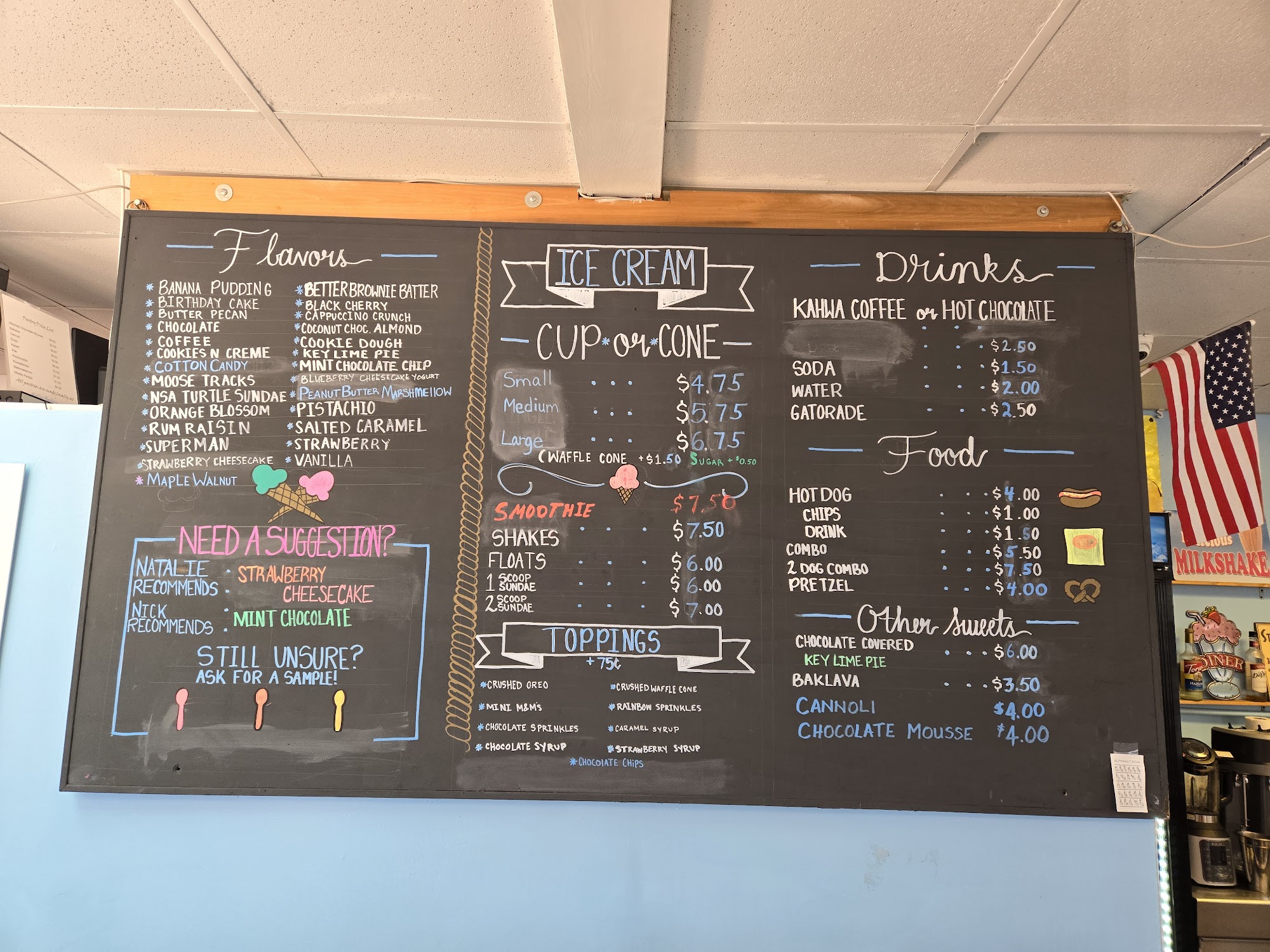 Dockside Ice Cream Parlor Menu
