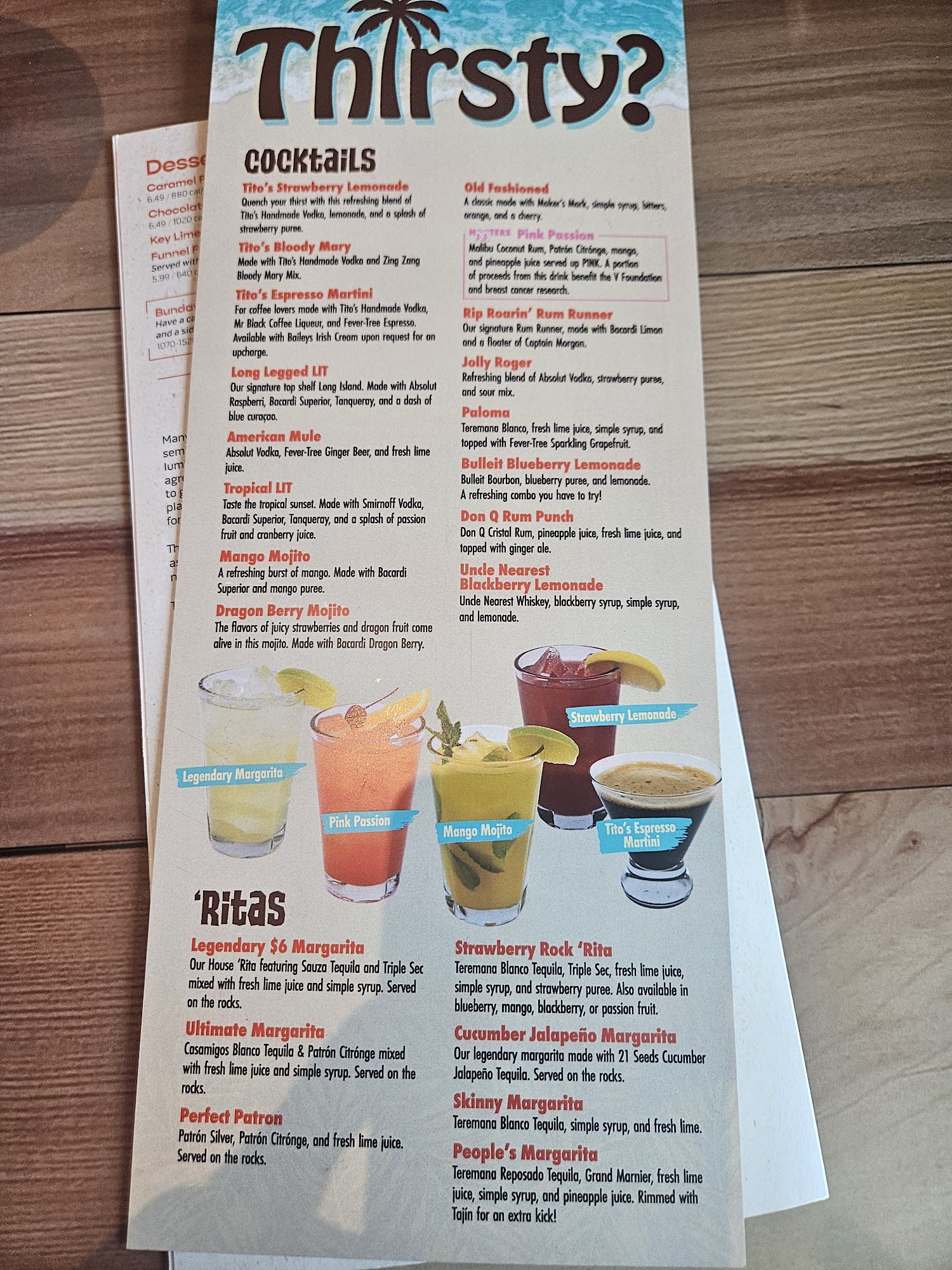 Original Hooters Menu