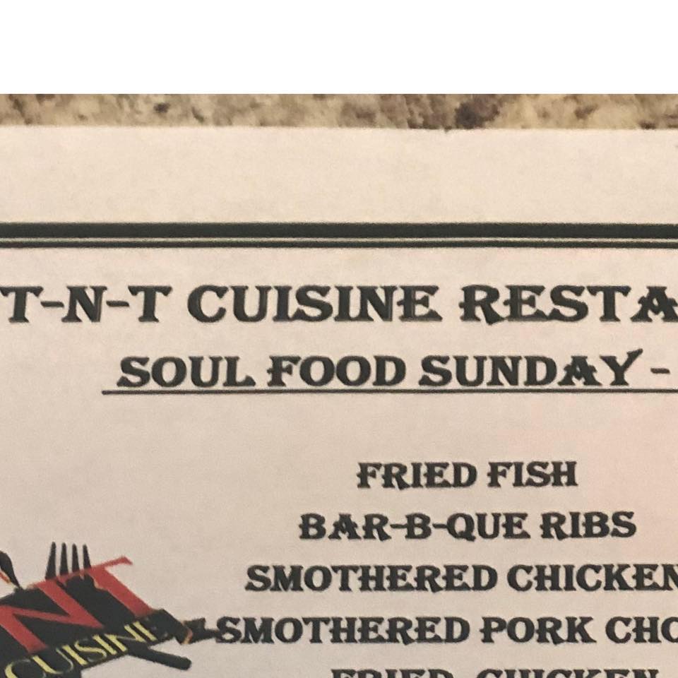 T-N-T Cuisine Menu