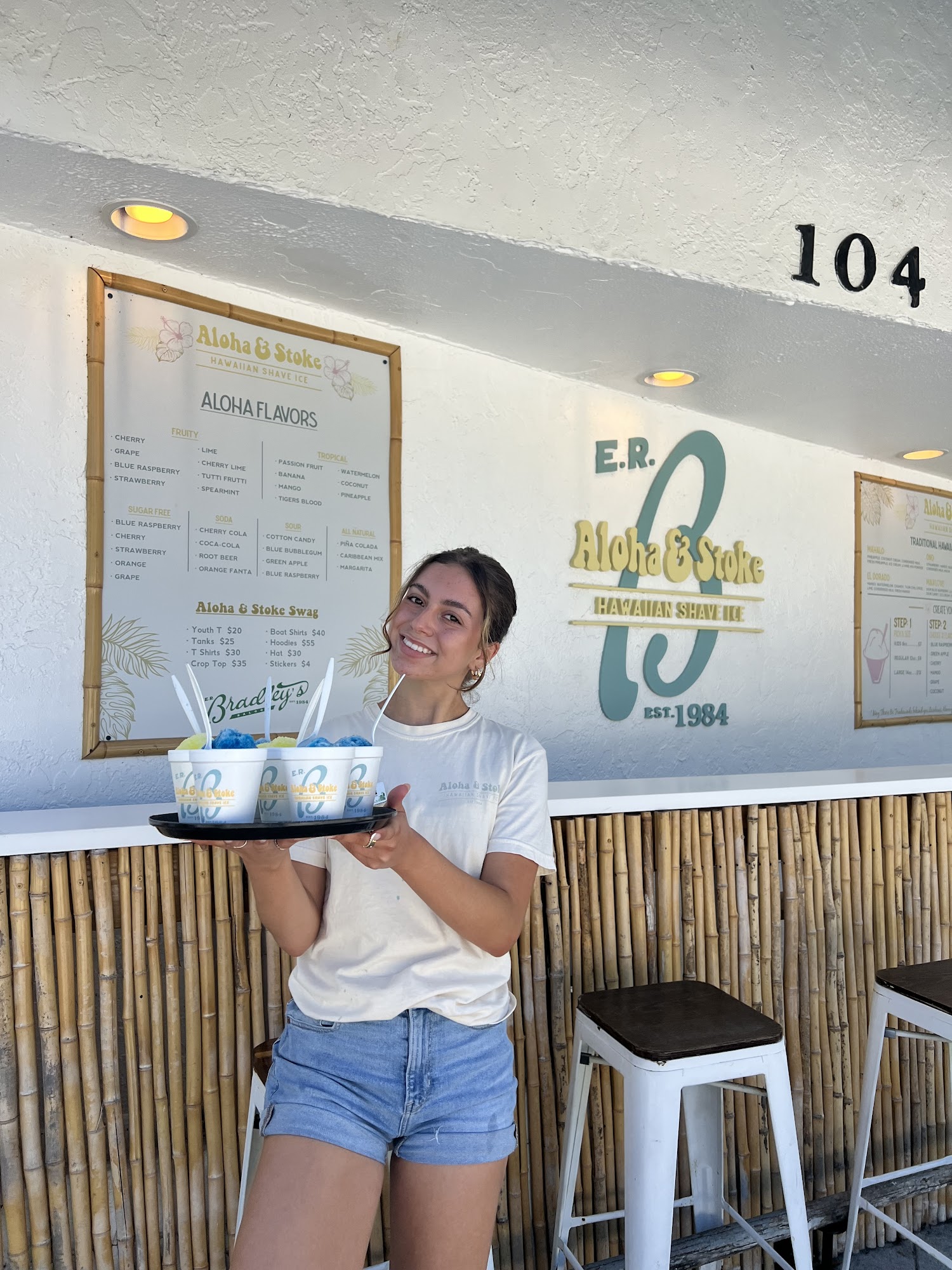 Aloha & Stoke Hawaiian Shave ice Menu