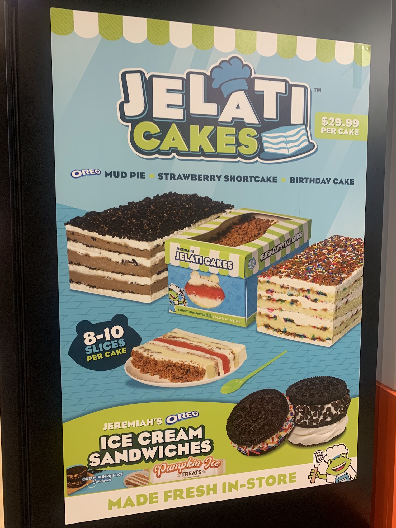Jeremiah's Italian Ice Menu
