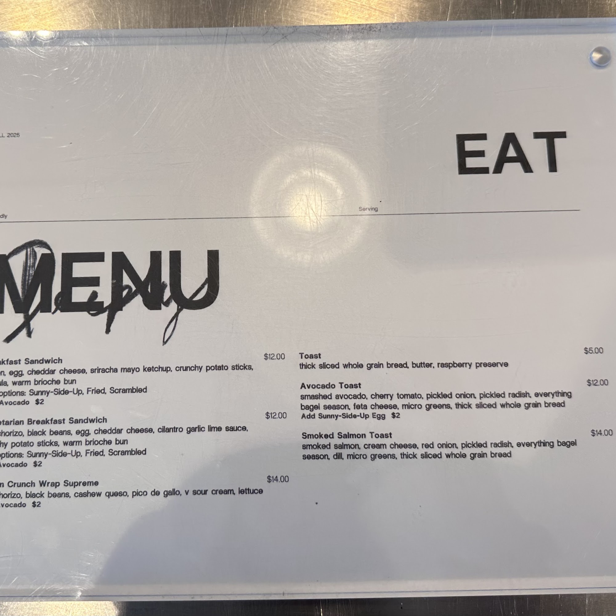 Deeply Coffee Company Menu