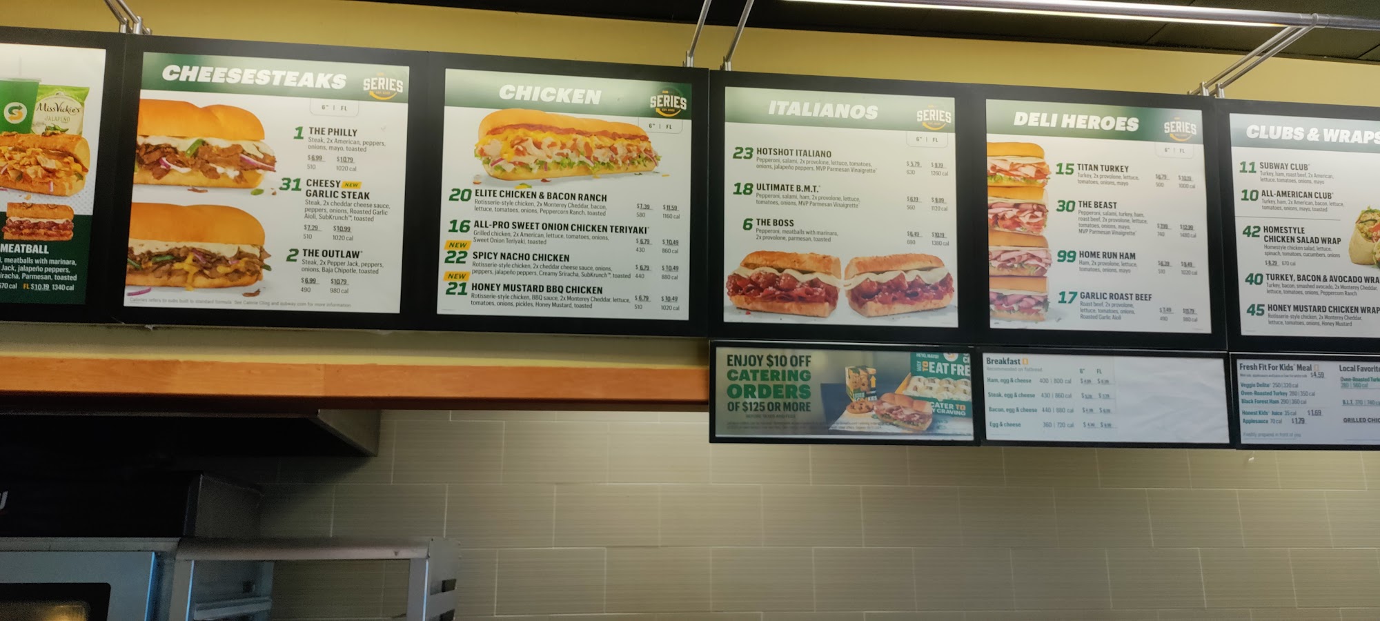 Subway Menu