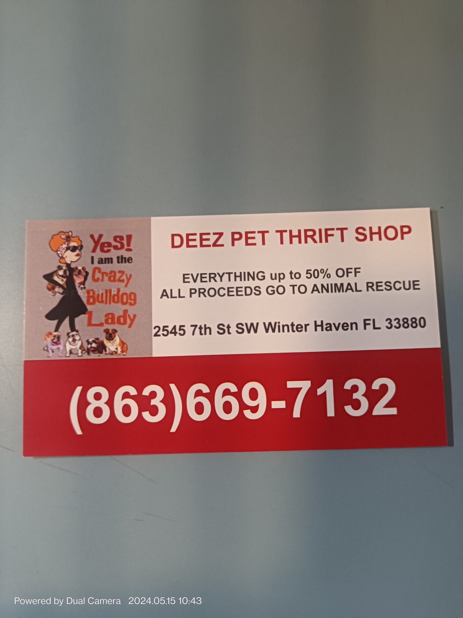 Deez pet thrift store Winter Haven