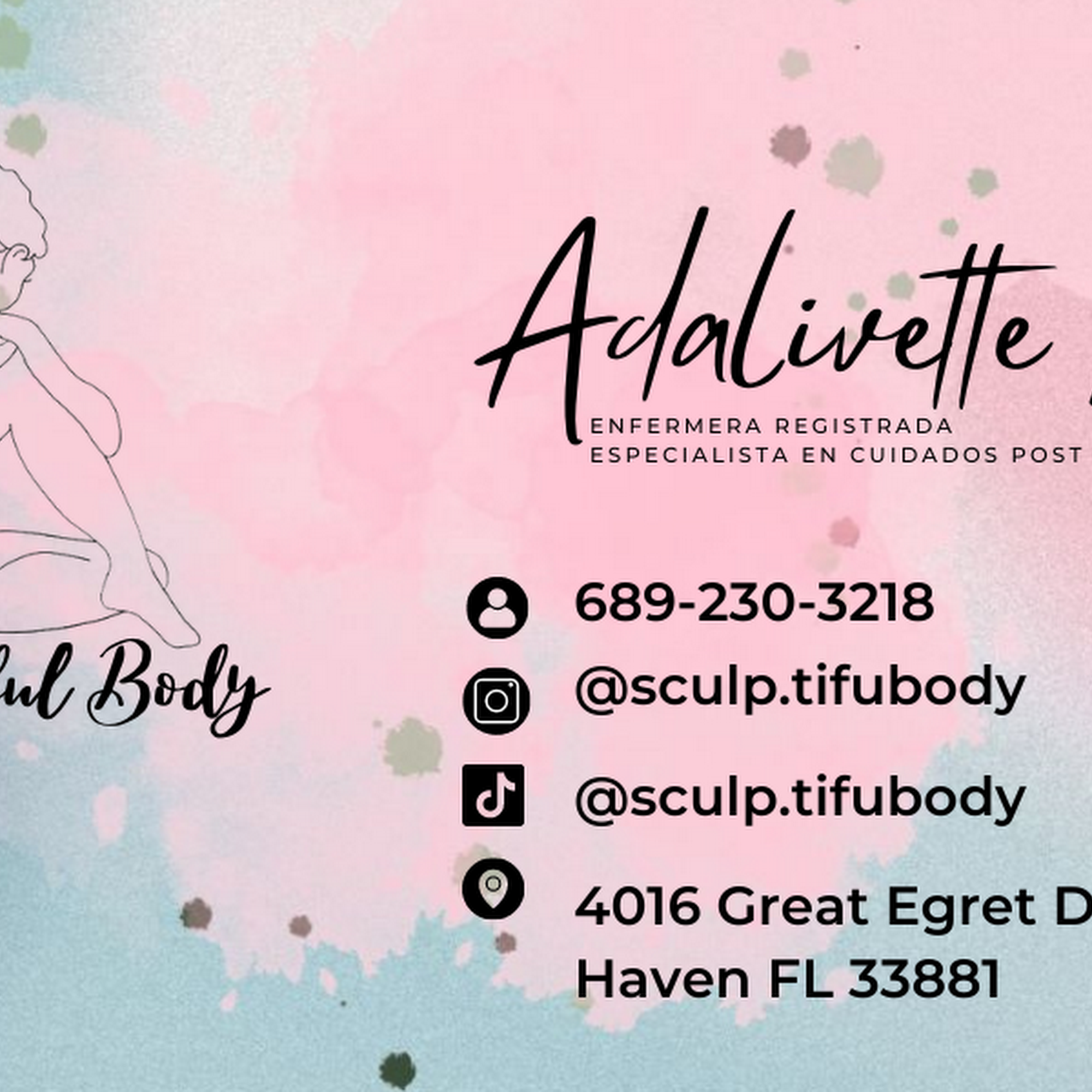 Sculp.tifulbody By Adali LLC. 4016 Great Egret Dr, Winter Haven Florida 33881