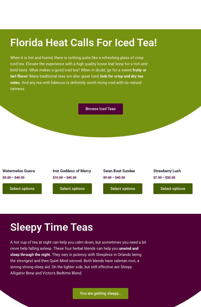 Orlando Tea Company Menu