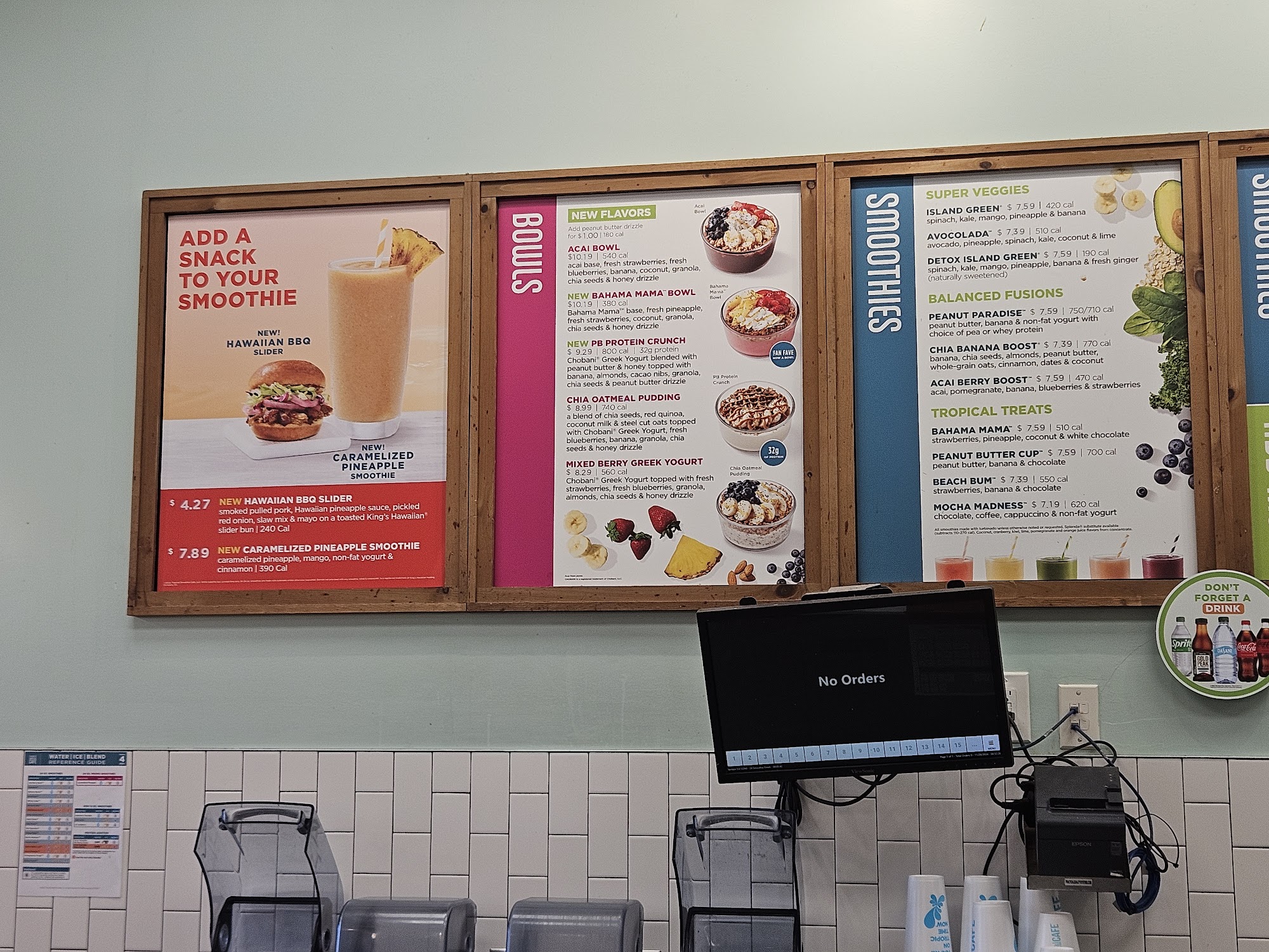 Tropical Smoothie Cafe Menu