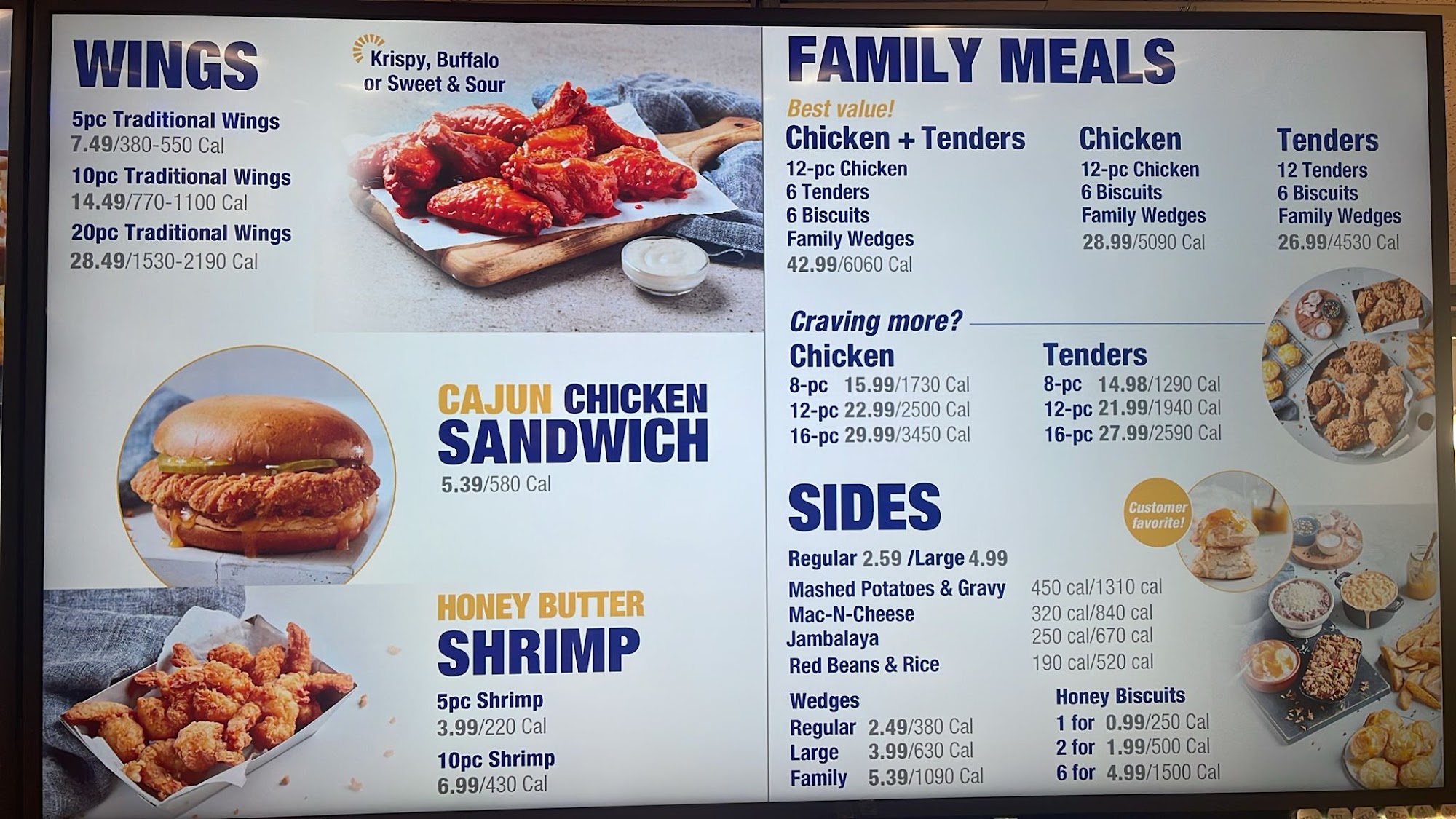 Krispy Krunchy Chicken Menu