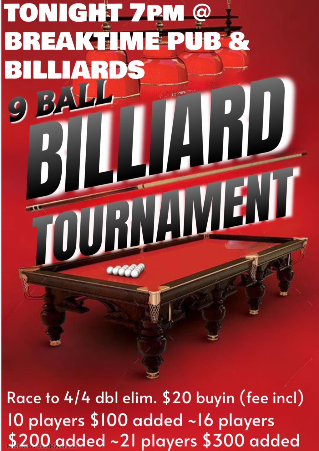 Breaktime Pub & Billiard Menu