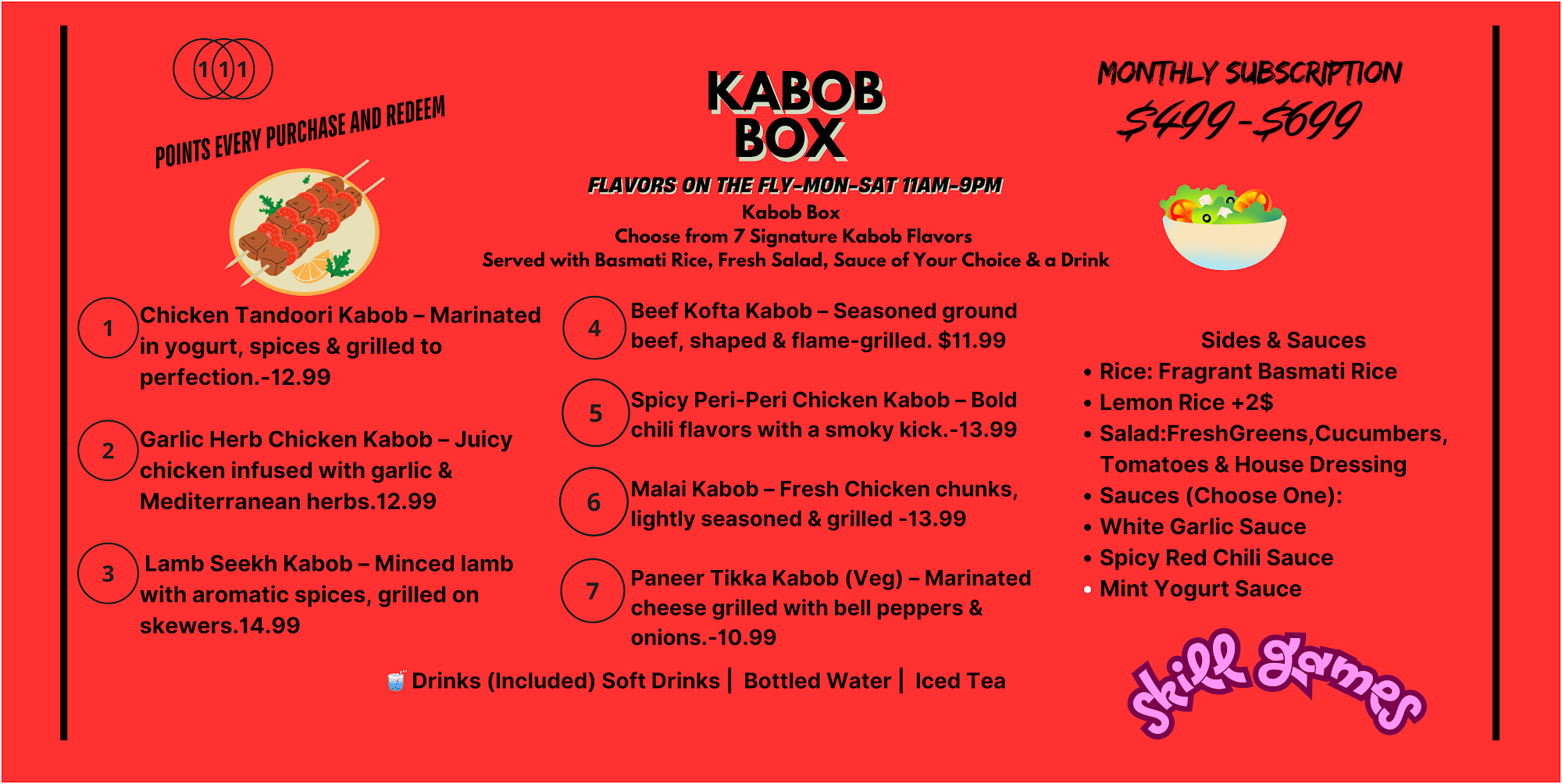 KABOB BOX Menu