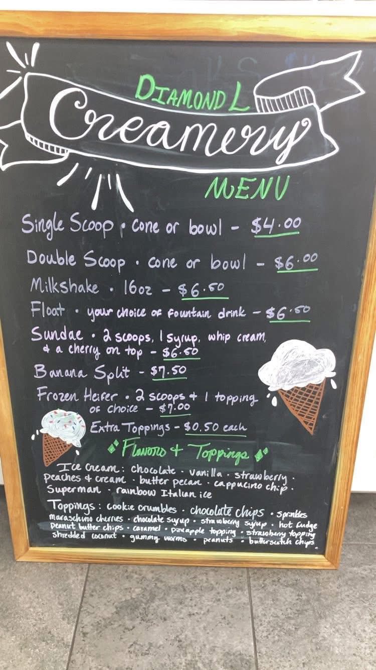 Diamond L Cafe & Mercantile Menu