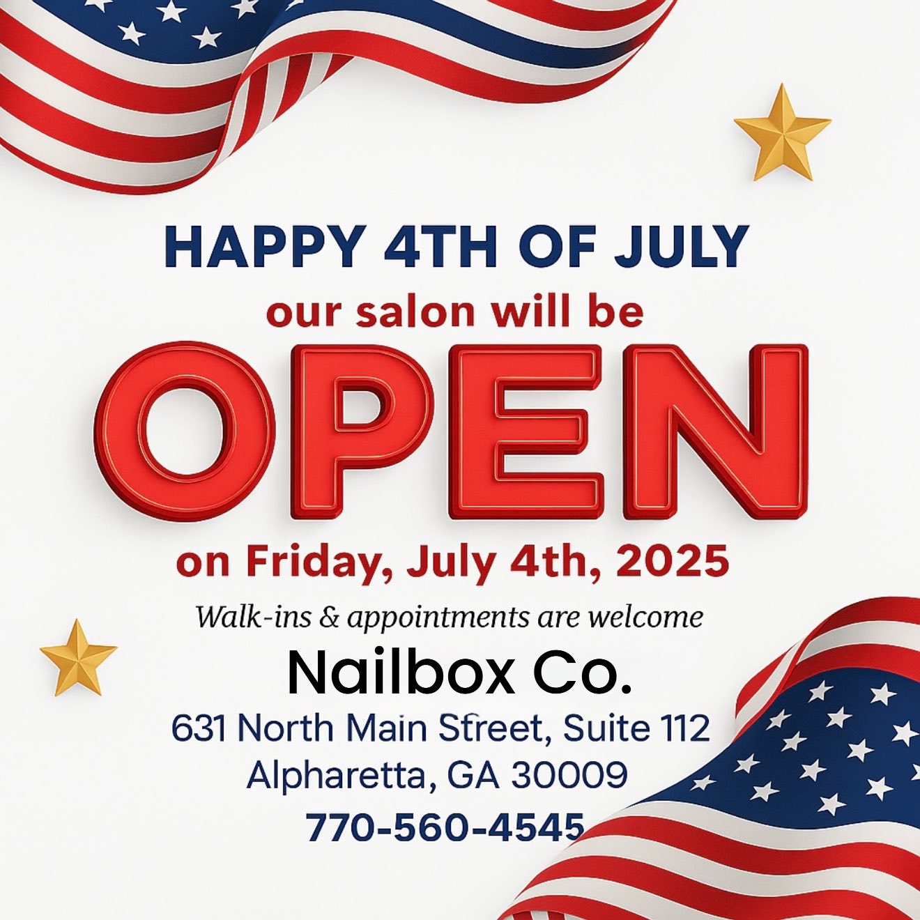 Nailbox Co. Nail Salon 631 N Main St Suite 112, Alpharetta Georgia 30009