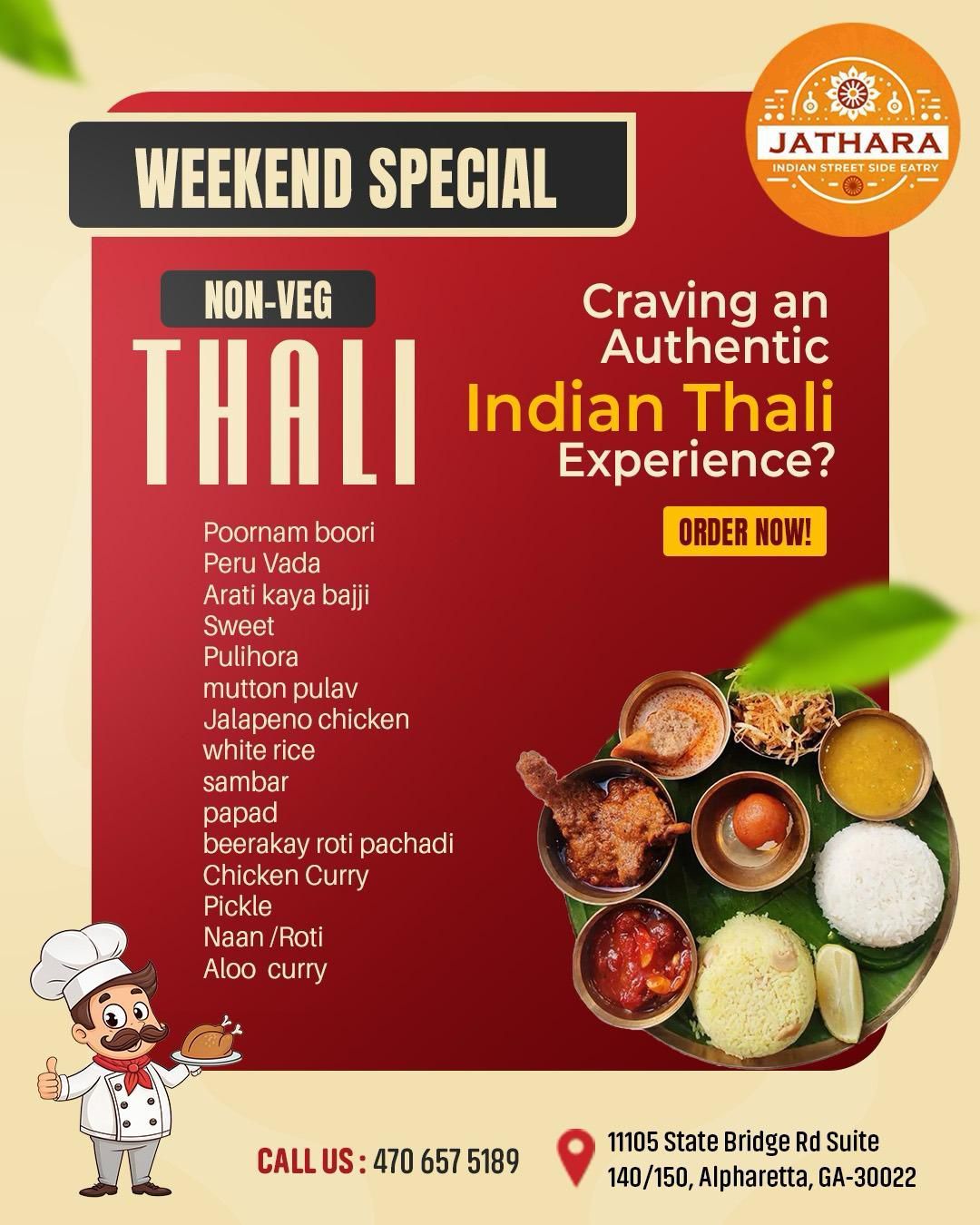 Jathara - Indian Street Side Eatery Menu