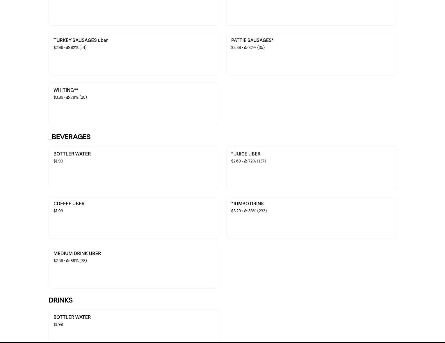 Urban Grill LLC Menu